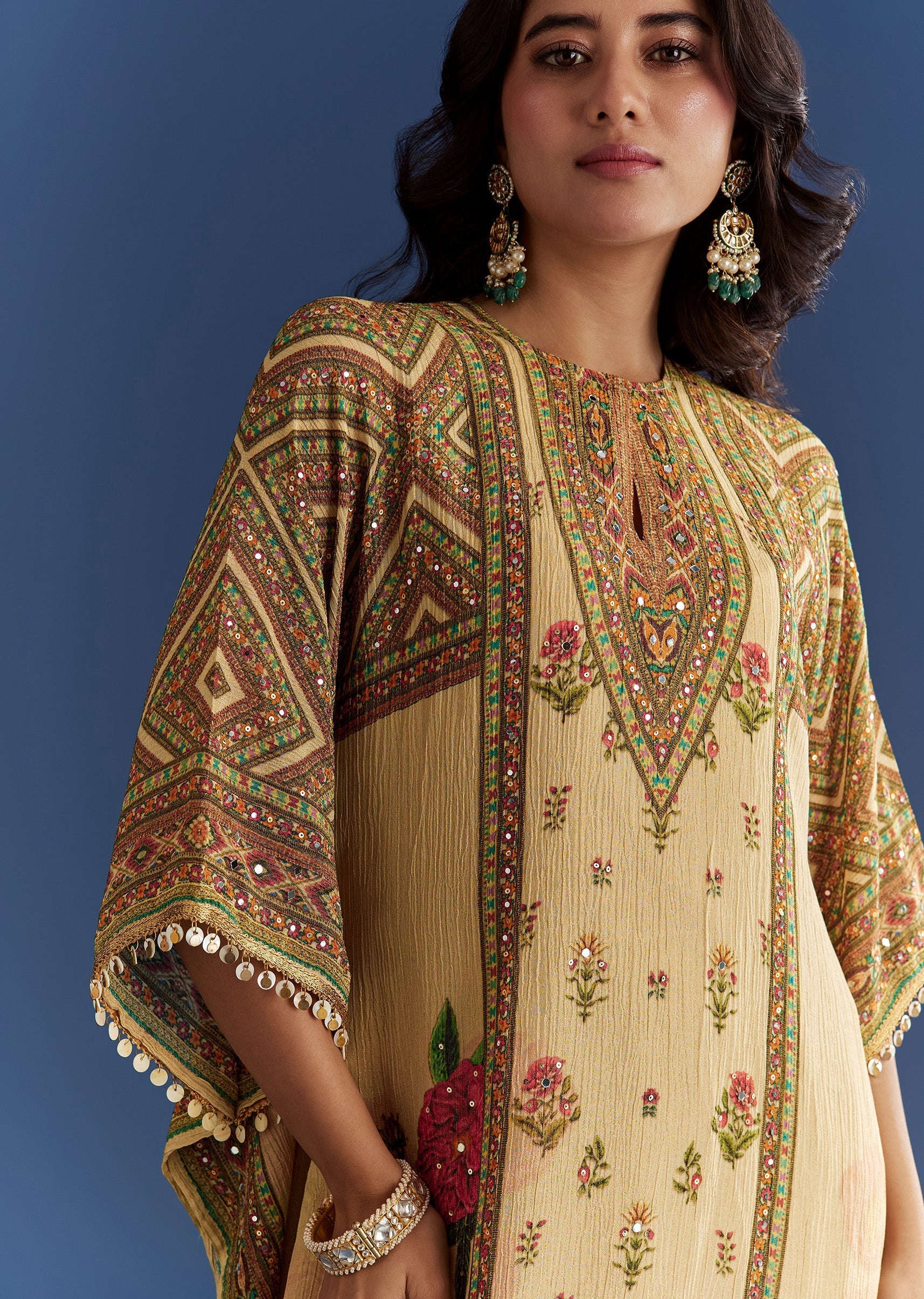 BeigeCrushTissueFloralPrintedKaftaanShararaWithMirrorSequinsWork-sg313011-2.jpg