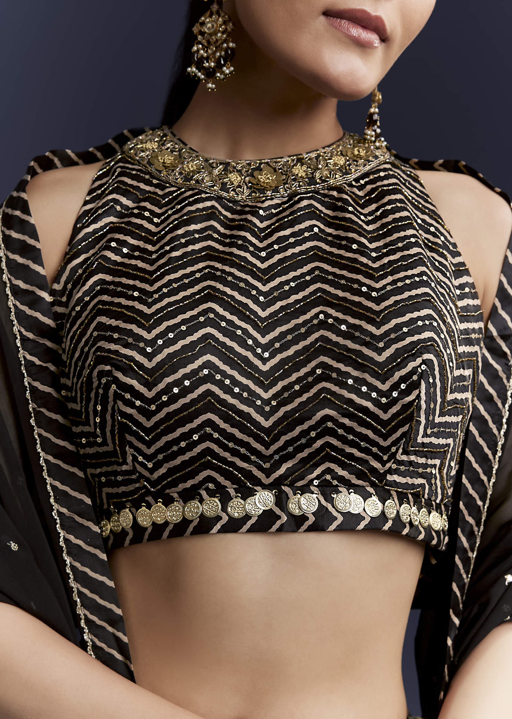 black-satin-bridesmaid-lehenga-with-hand-dyed-chevron-print-choli-sg345071-3.jpg