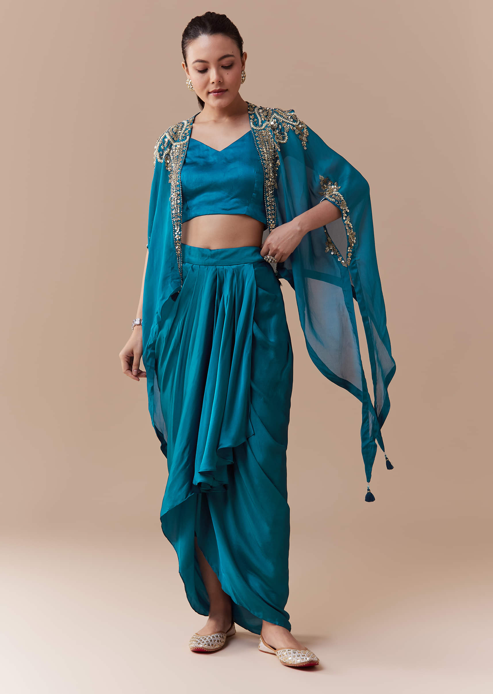 blue-crop-top-skirt-set-with-sequin-cape-sg343809-1.jpg