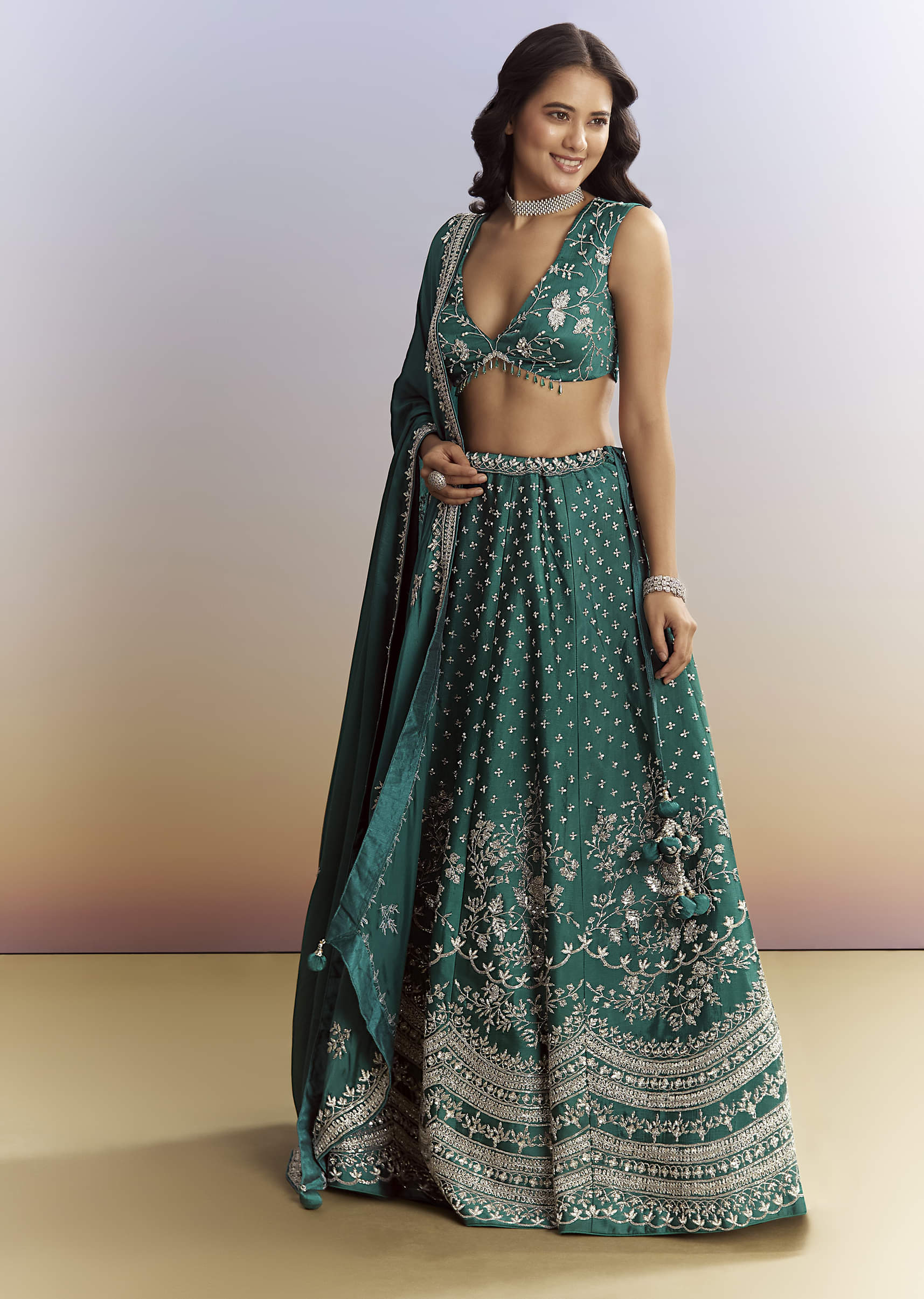bottle-green-satin-bridesmaid-lehenga-with-heavy-embroidery-sg197477-4.jpg