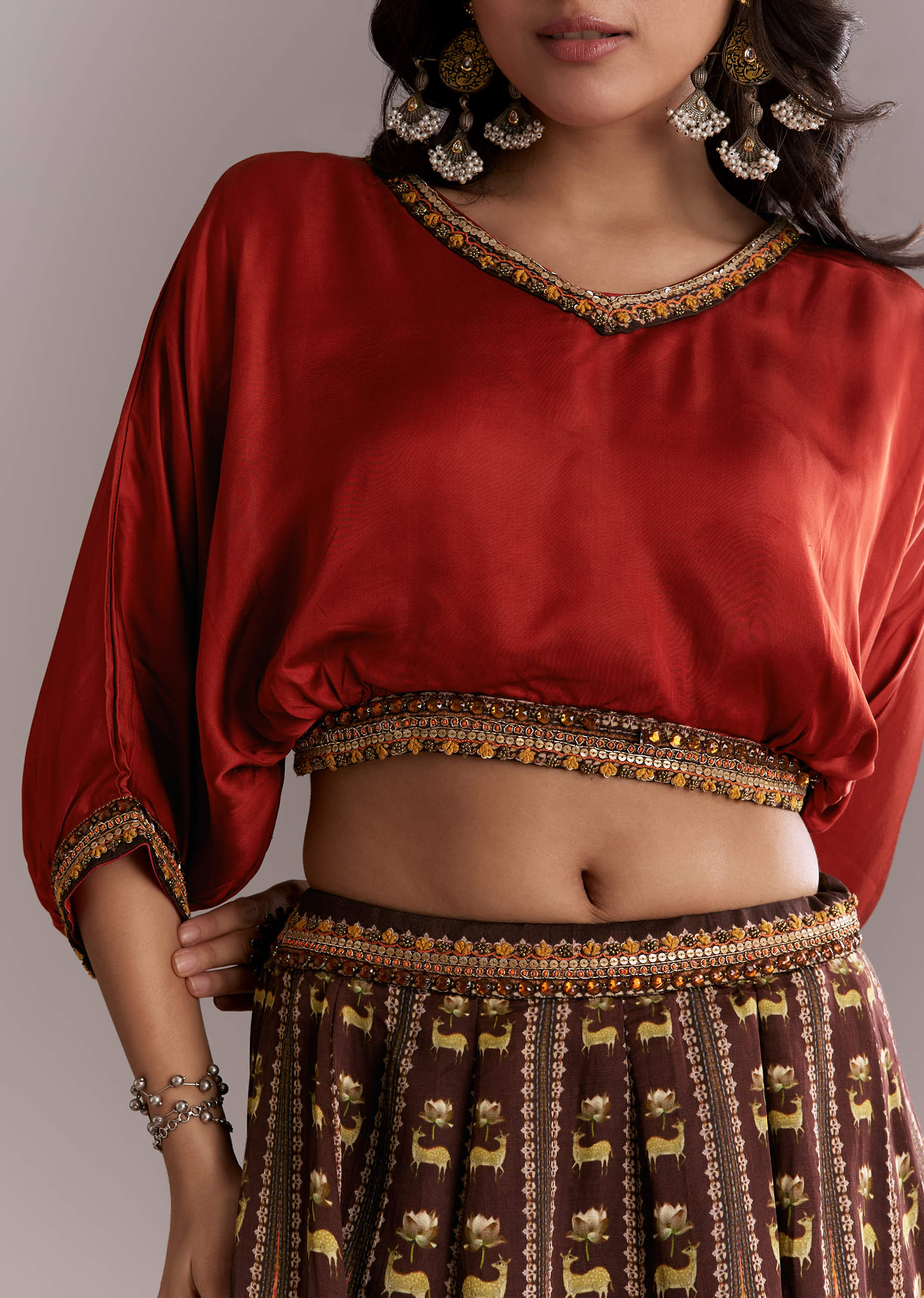 brown-crepe-crop-top-and-printed-skirt-set-sg354668-3.jpg