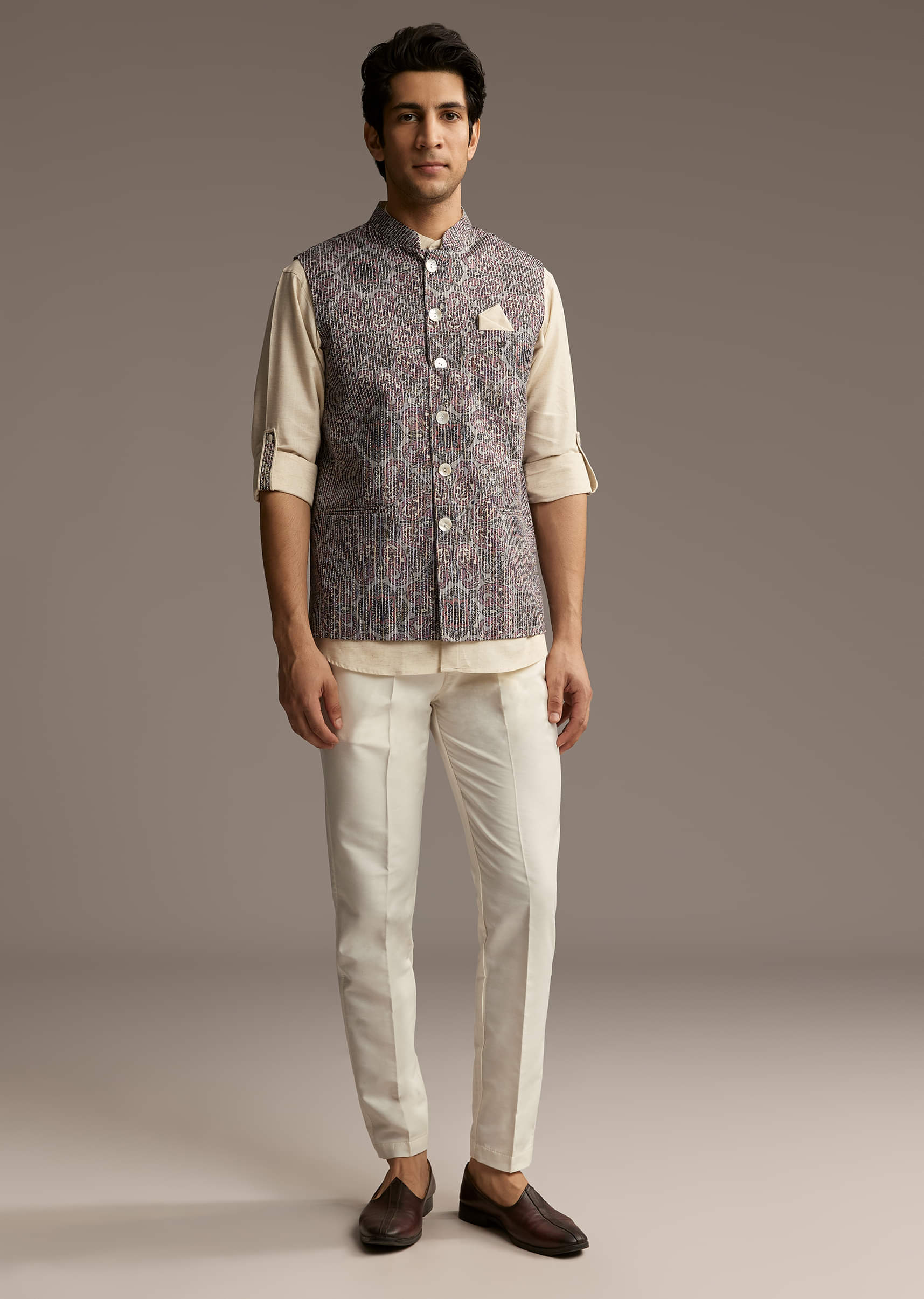 brown-linen-kurta-jacket-set-for-men-with-kantha-embroidery-sg322356-3.jpg