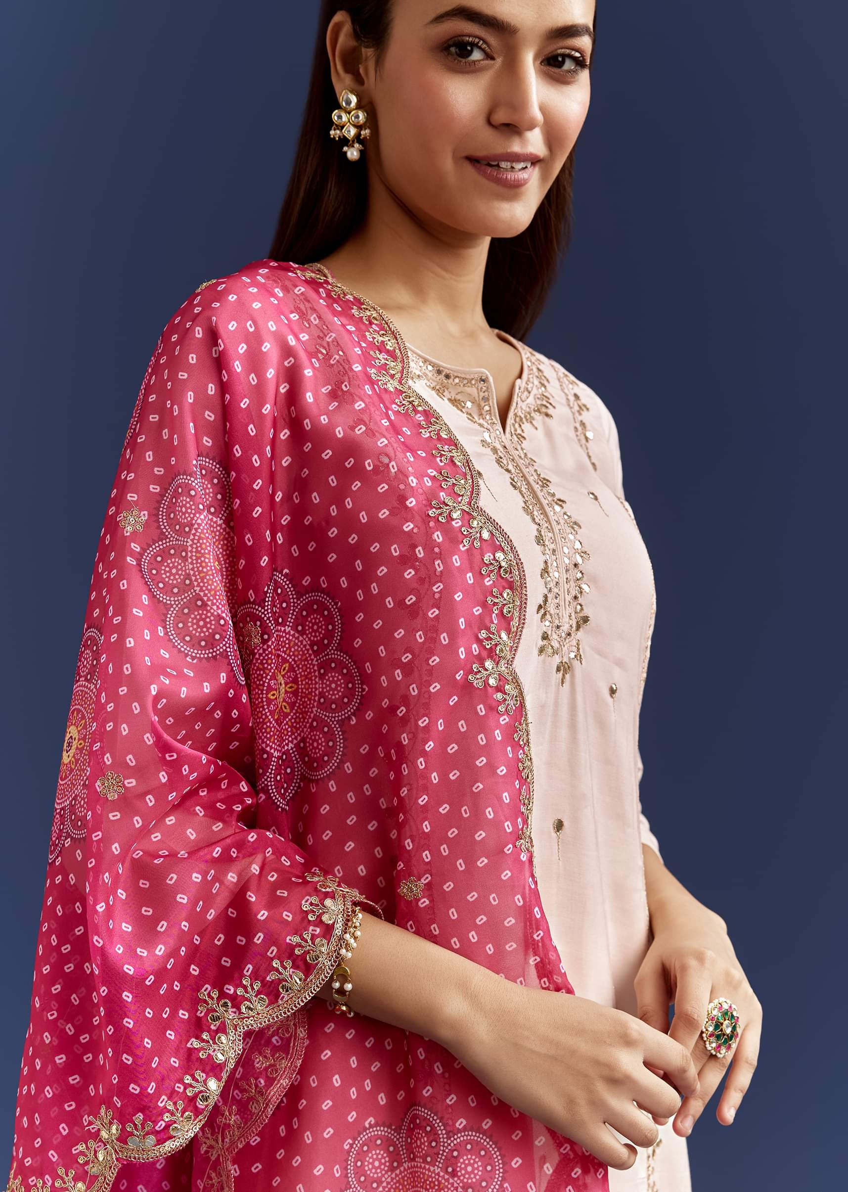 cream-dola-silk-kurta-with-gotta-work-and-bandhani-pink-dupatta-sg314338-2.jpg
