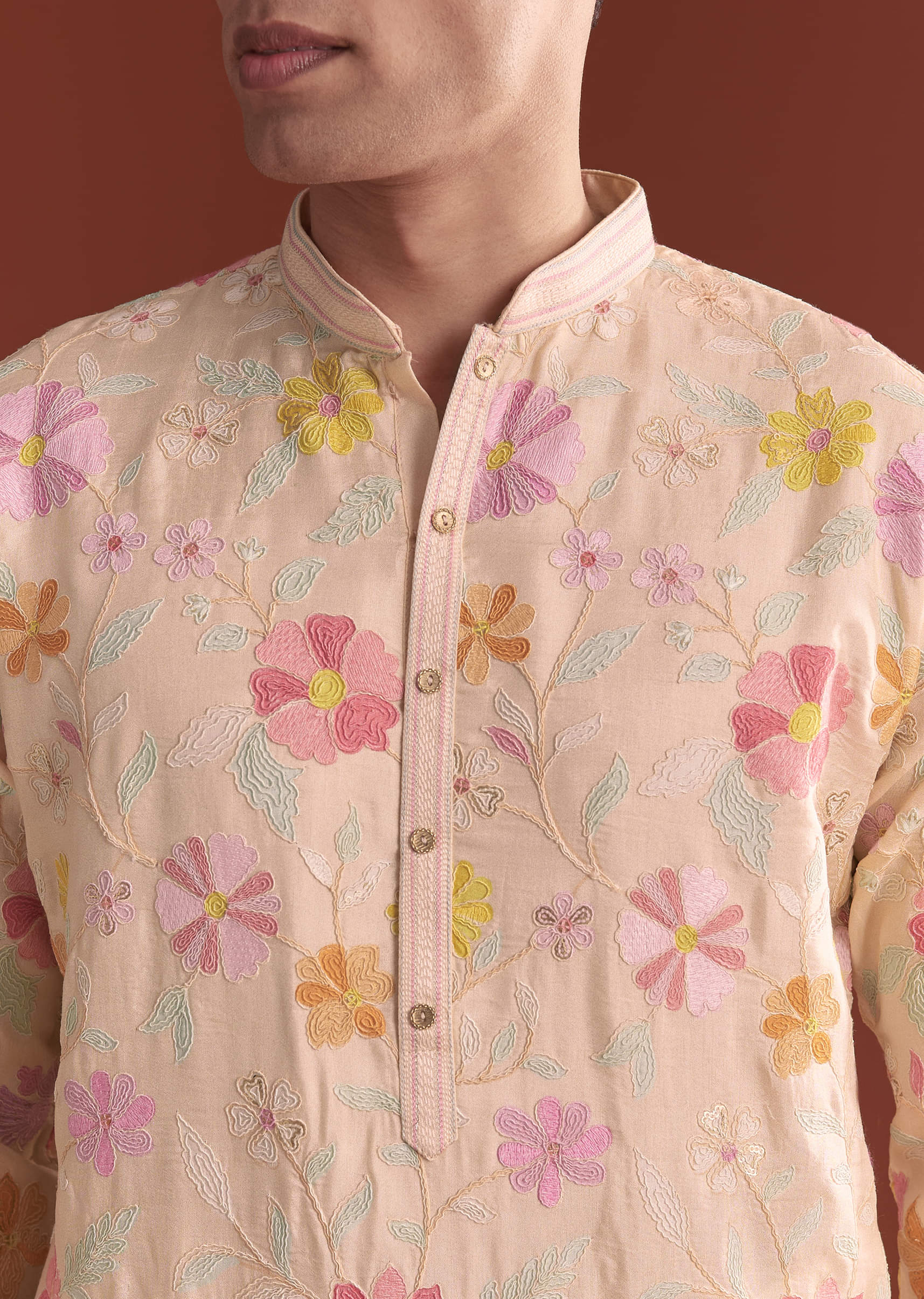 peach-silk-kurta-set-for-men-with-thread-work-sg357079-2.jpg