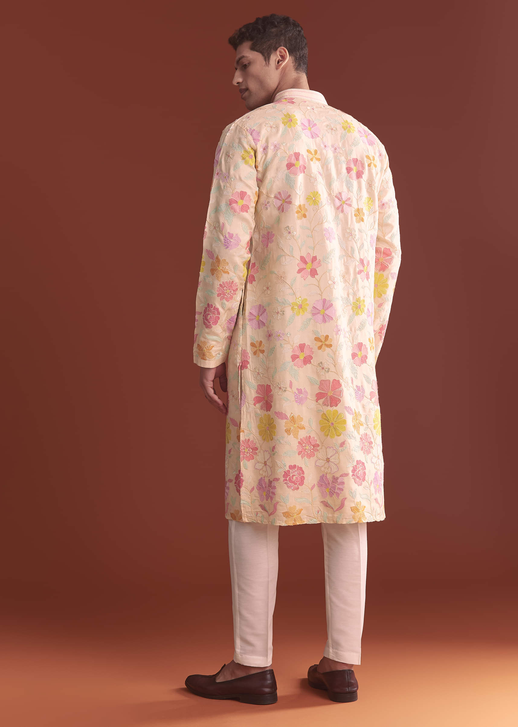 peach-silk-kurta-set-for-men-with-thread-work-sg357079-5.jpg