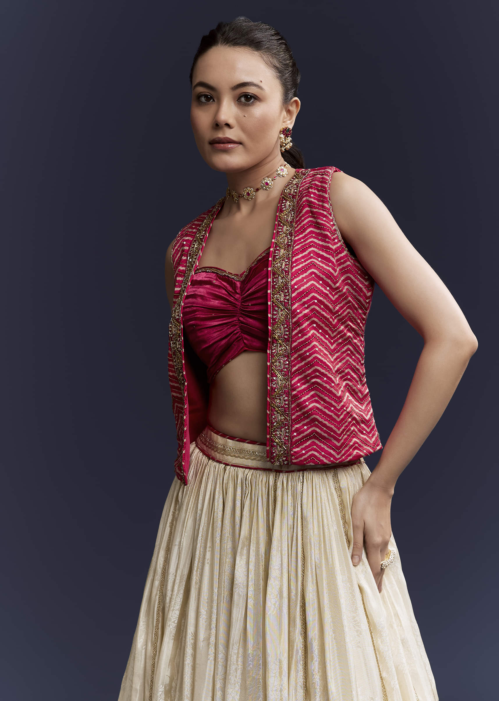 pink-satin-festive-lehenga-with-hand-dyed-chevron-print-jacket-sg353844-5.jpg