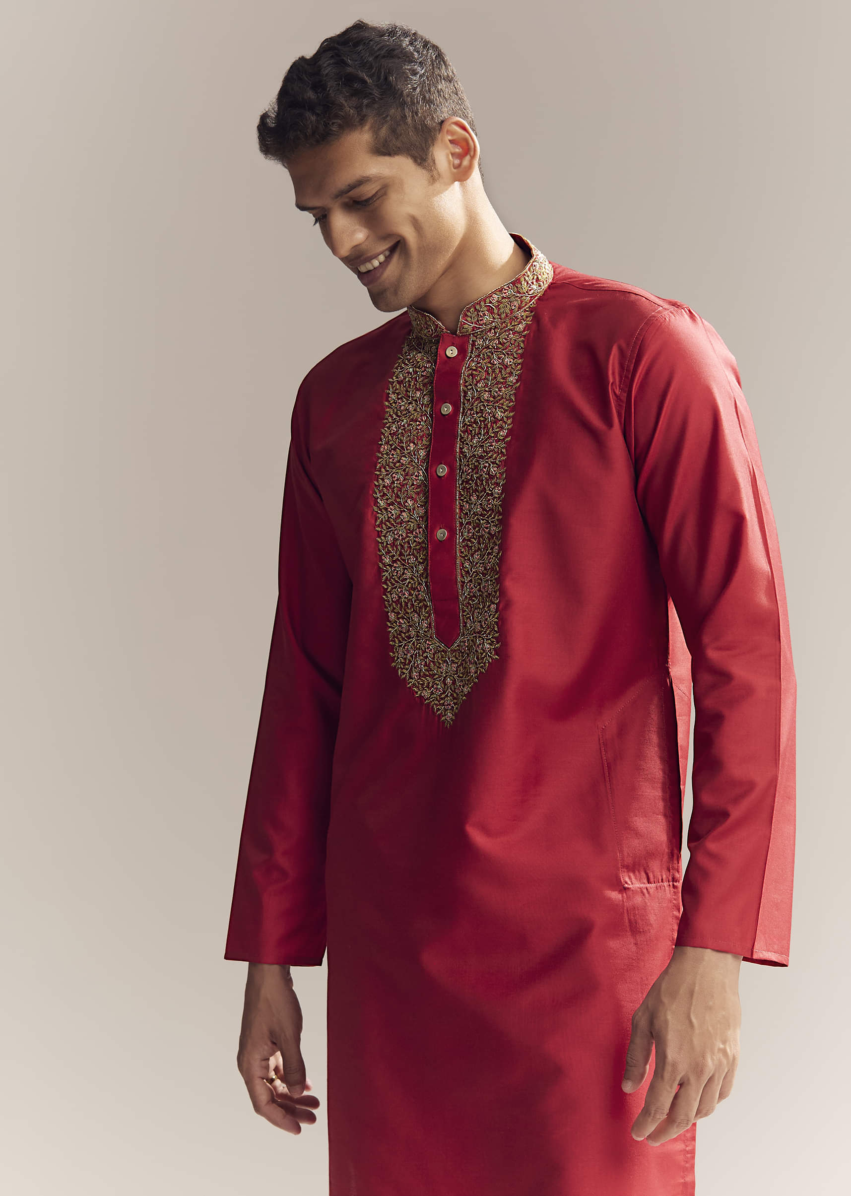 red-silk-kurta-set-for-men-with-aari-and-resham-knots-sg325784-4.jpg