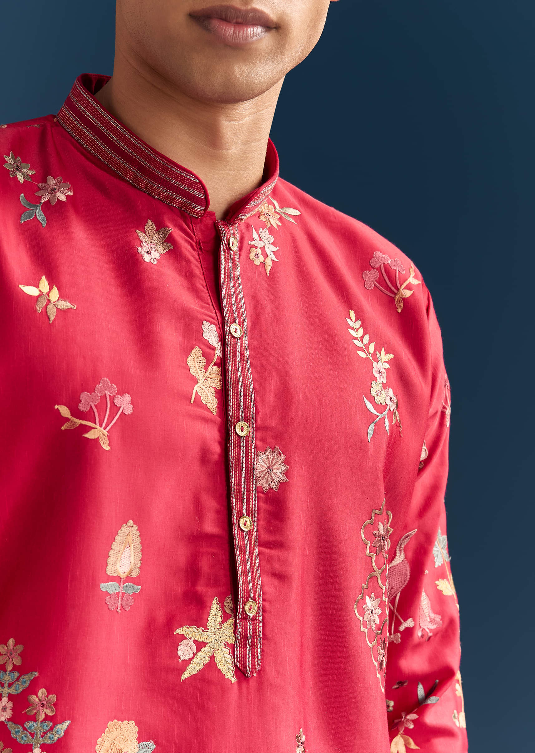 red-silk-kurta-set-for-men-with-thread-embroidery-sg329918-2.jpg