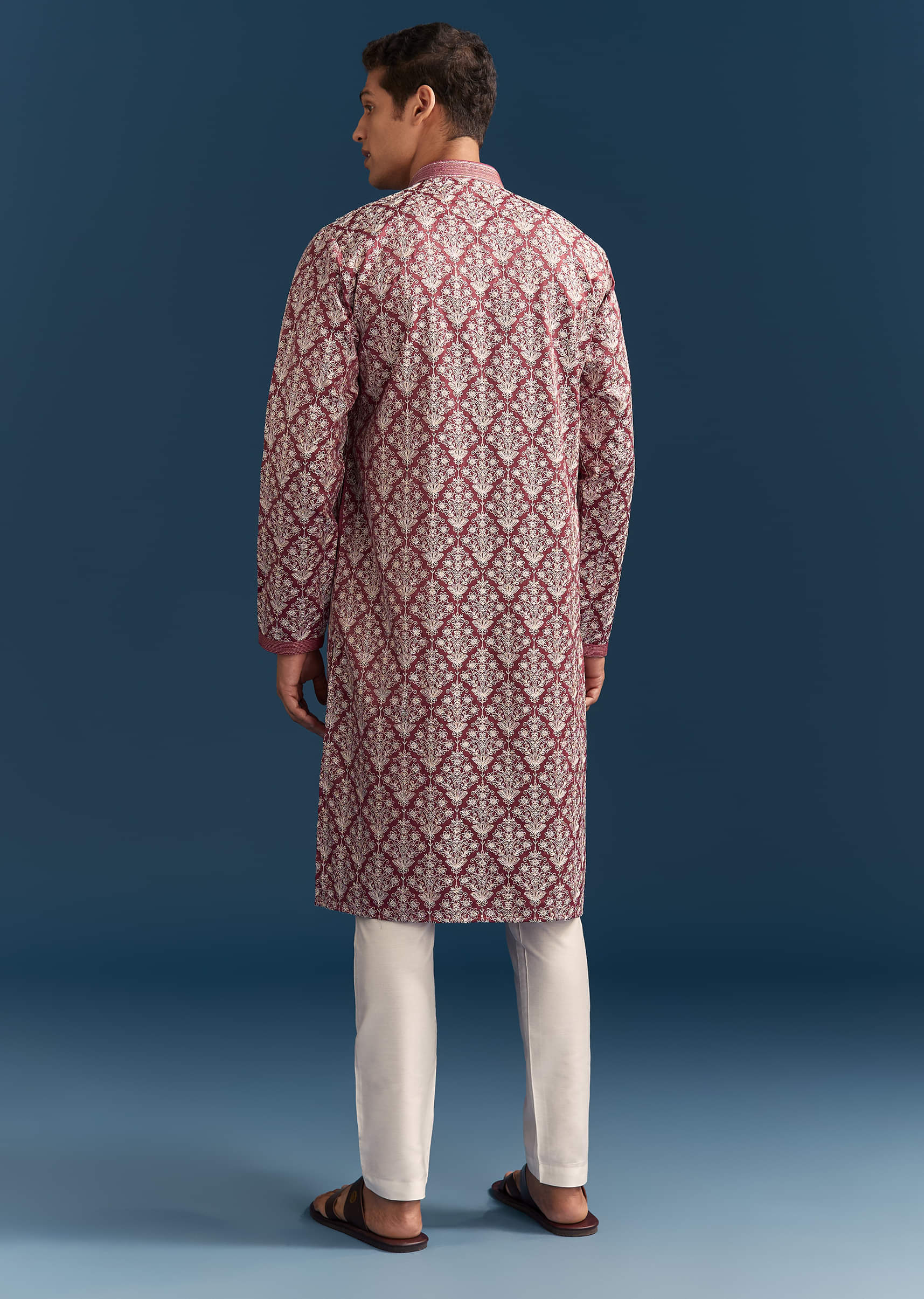 red-silk-printed-kurta-set-for-men-with-thread-embroidery-sg330006-5.jpg