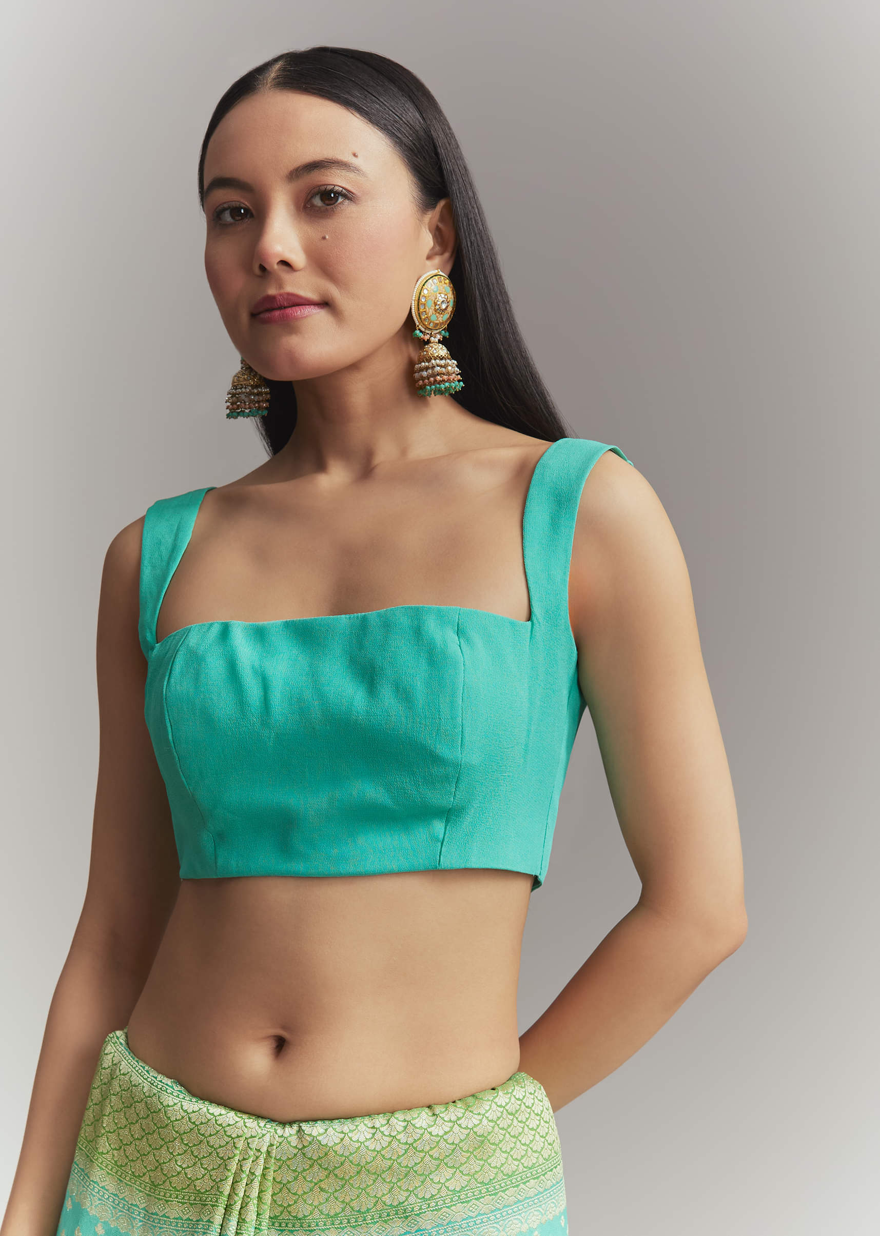 turquoise-georgette-woven-saree-with-parrot-green-contrast-work-sg342148-7.jpg