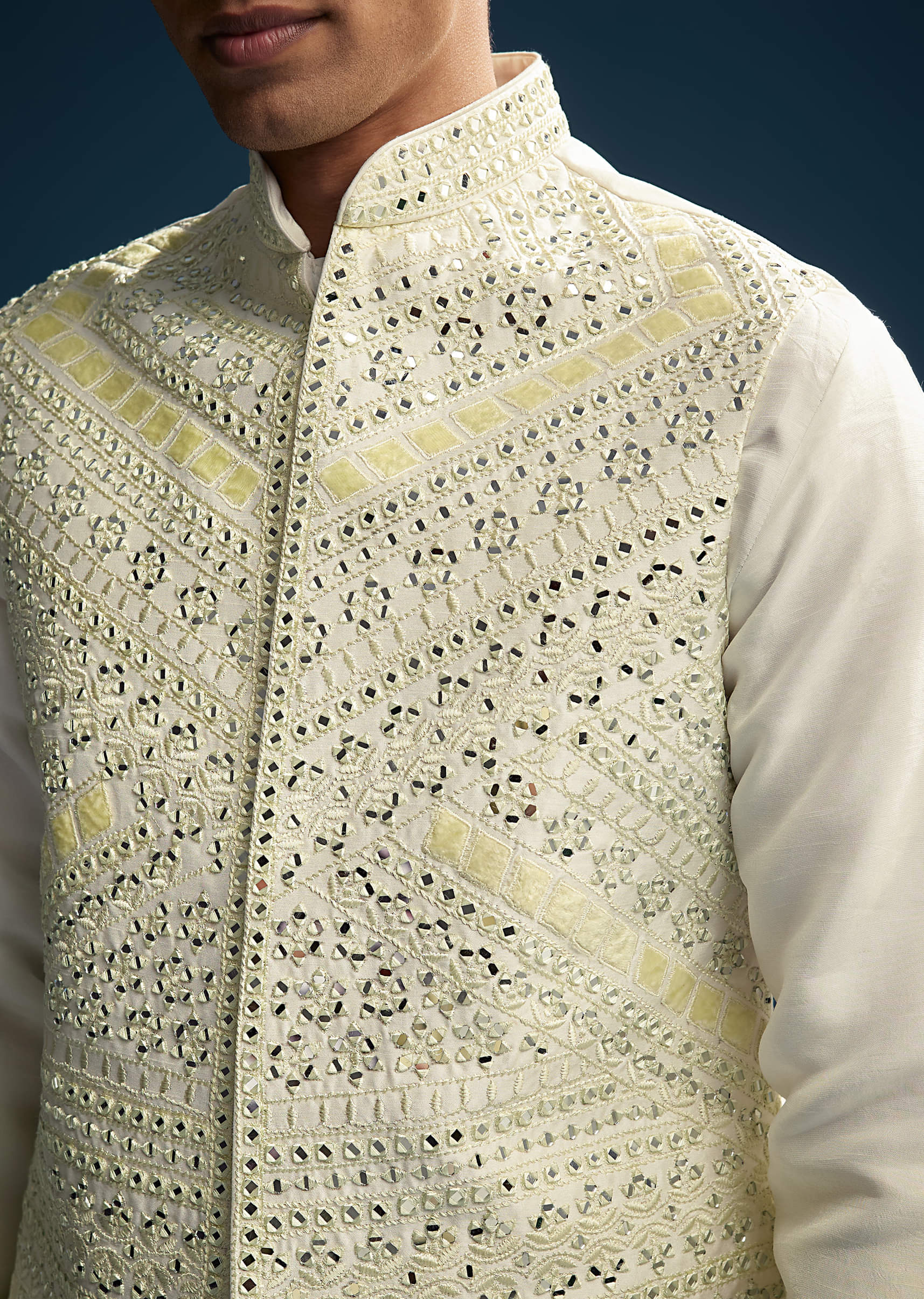 yellow-silk-kurta-jacket-set-for-men-with-mirror-and-patch-work-sg330430-1.jpg