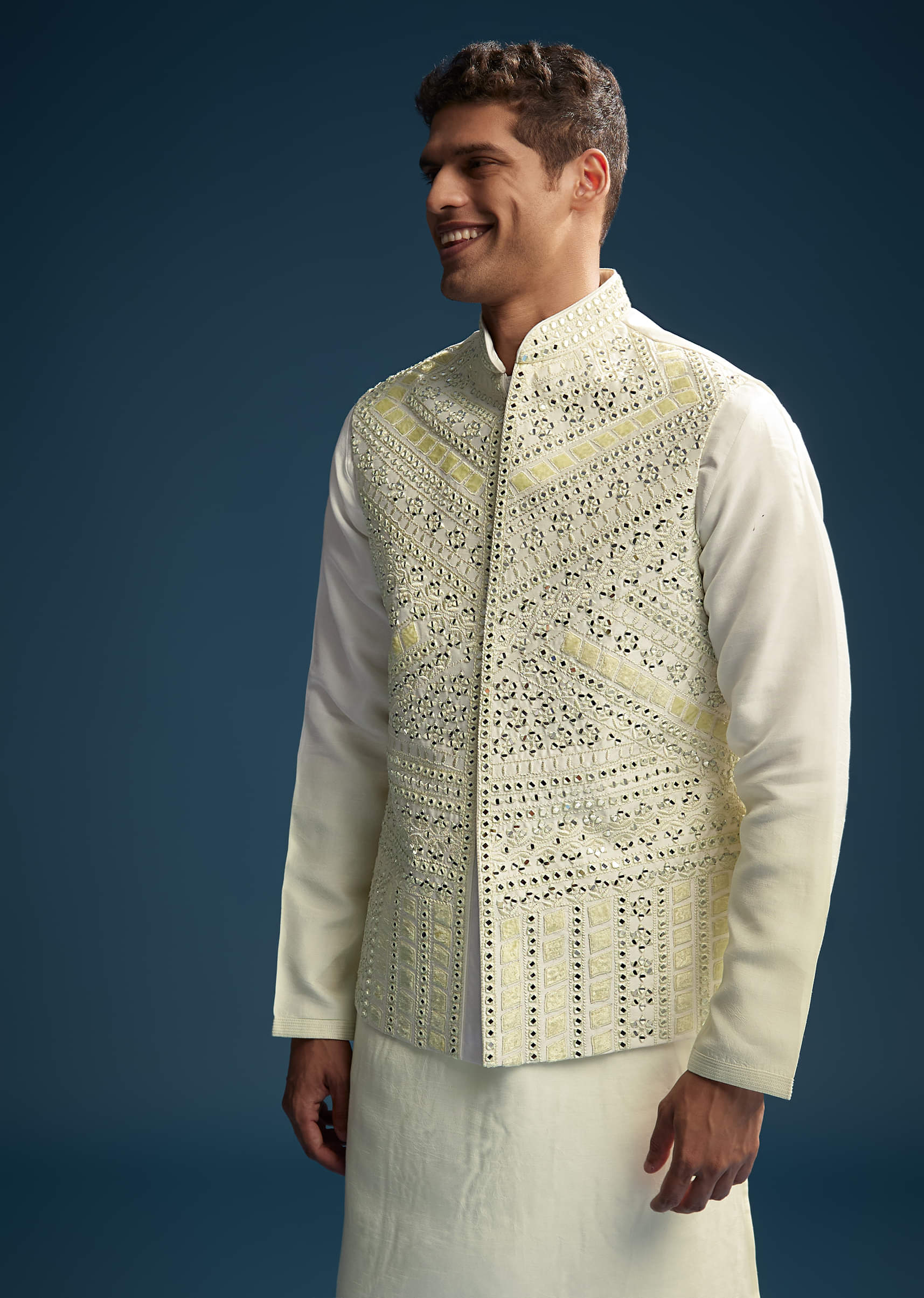 yellow-silk-kurta-jacket-set-for-men-with-mirror-and-patch-work-sg330430-3.jpg