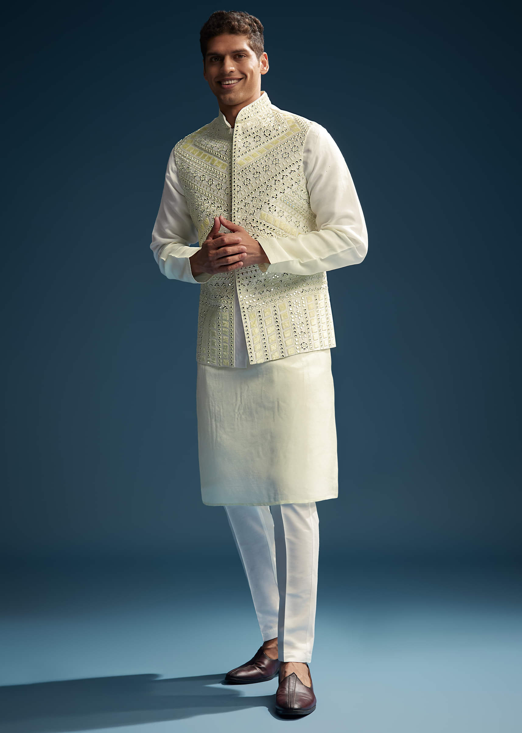 yellow-silk-kurta-jacket-set-for-men-with-mirror-and-patch-work-sg330430-4.jpg