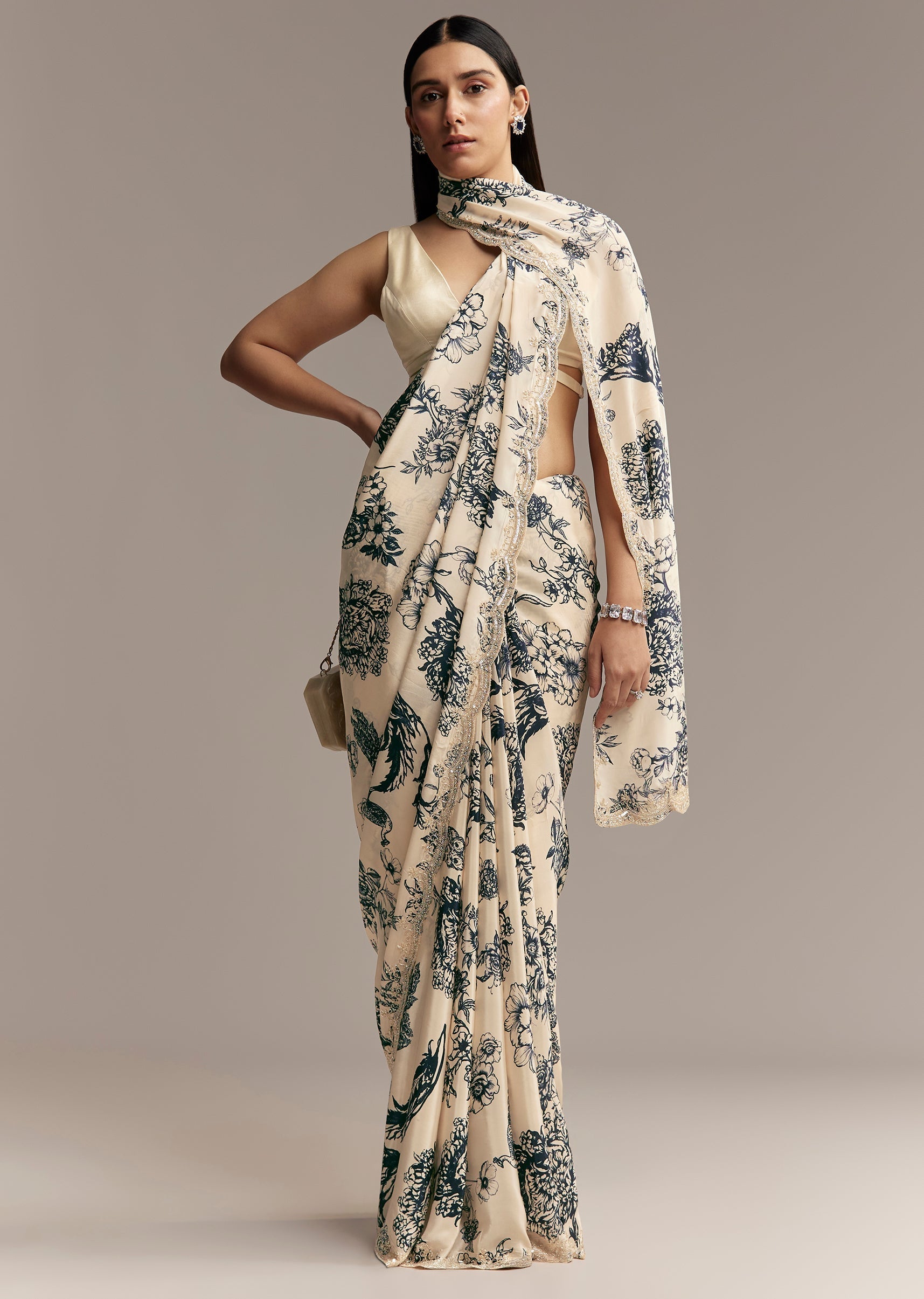 Off_White_Crepe_Saree_With_Black_Floral_Print_And_Embroidered-sg328006-3.jpg