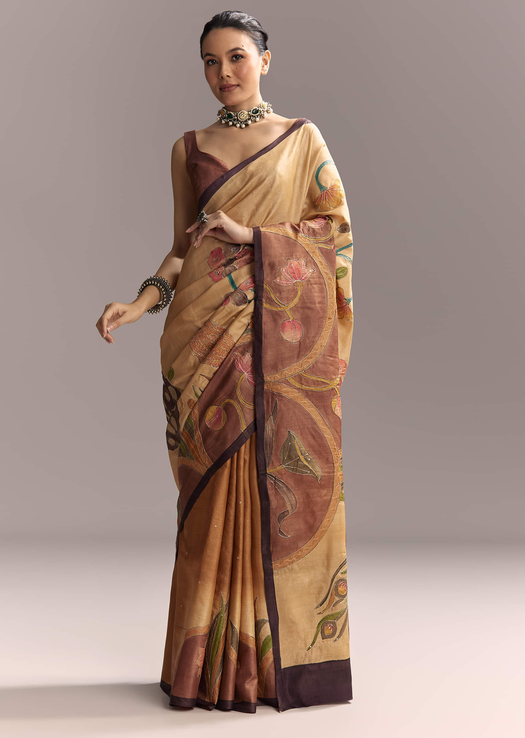 beige-cotton-saree-with-hand-painted-motifs-and-brown-border-sg317778-1.jpg