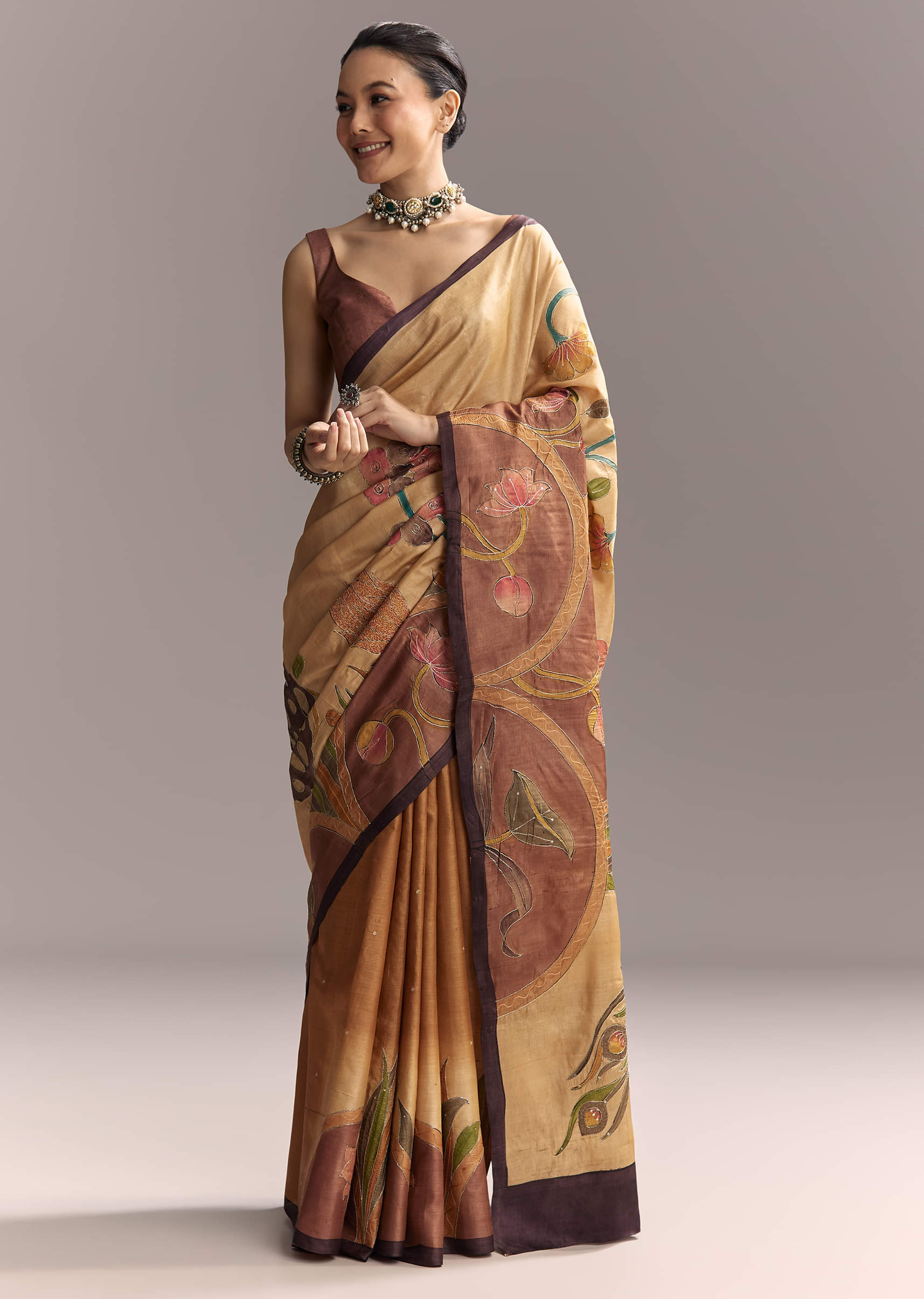 beige-cotton-saree-with-hand-painted-motifs-and-brown-border-sg317778-3.jpg