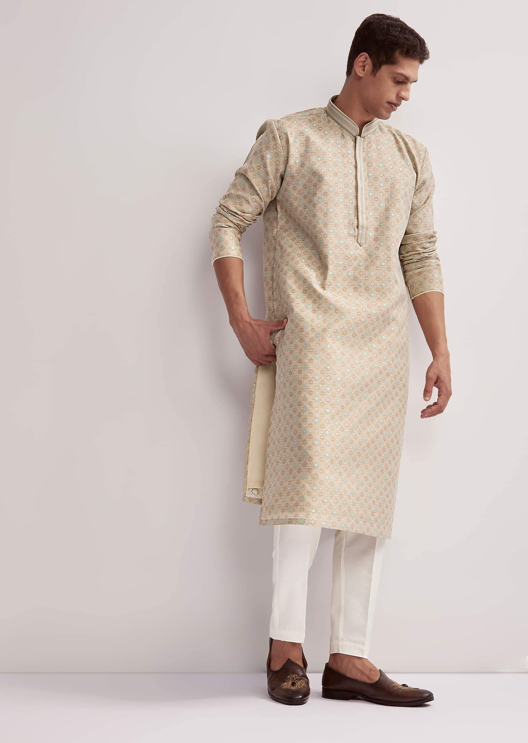 beige-jacquard-kurta-set-for-men-with-subtle-weave-sg321380-4.jpg