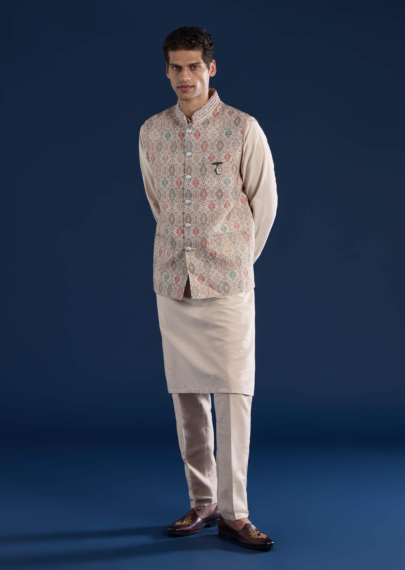 beige-jacquard-silk-embroidered-jacket-kurta-set-sg332900-3.jpg