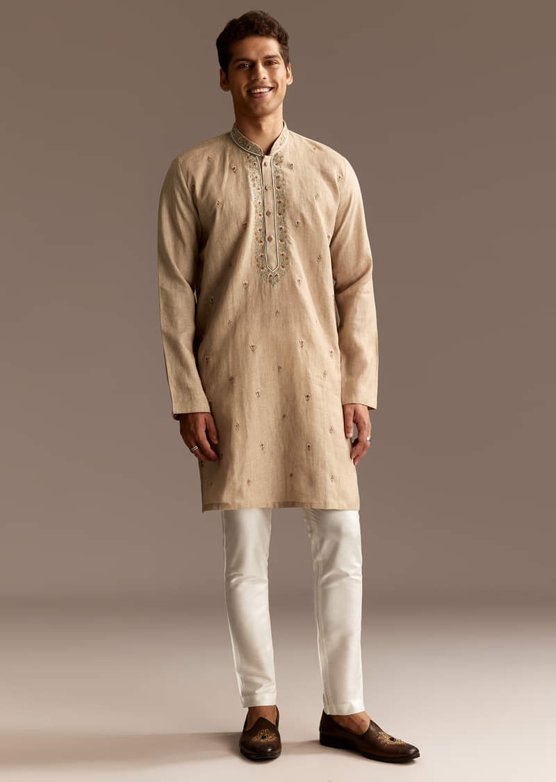 beige-linen-threadwork-kurta-set-sg335850-4.jpg