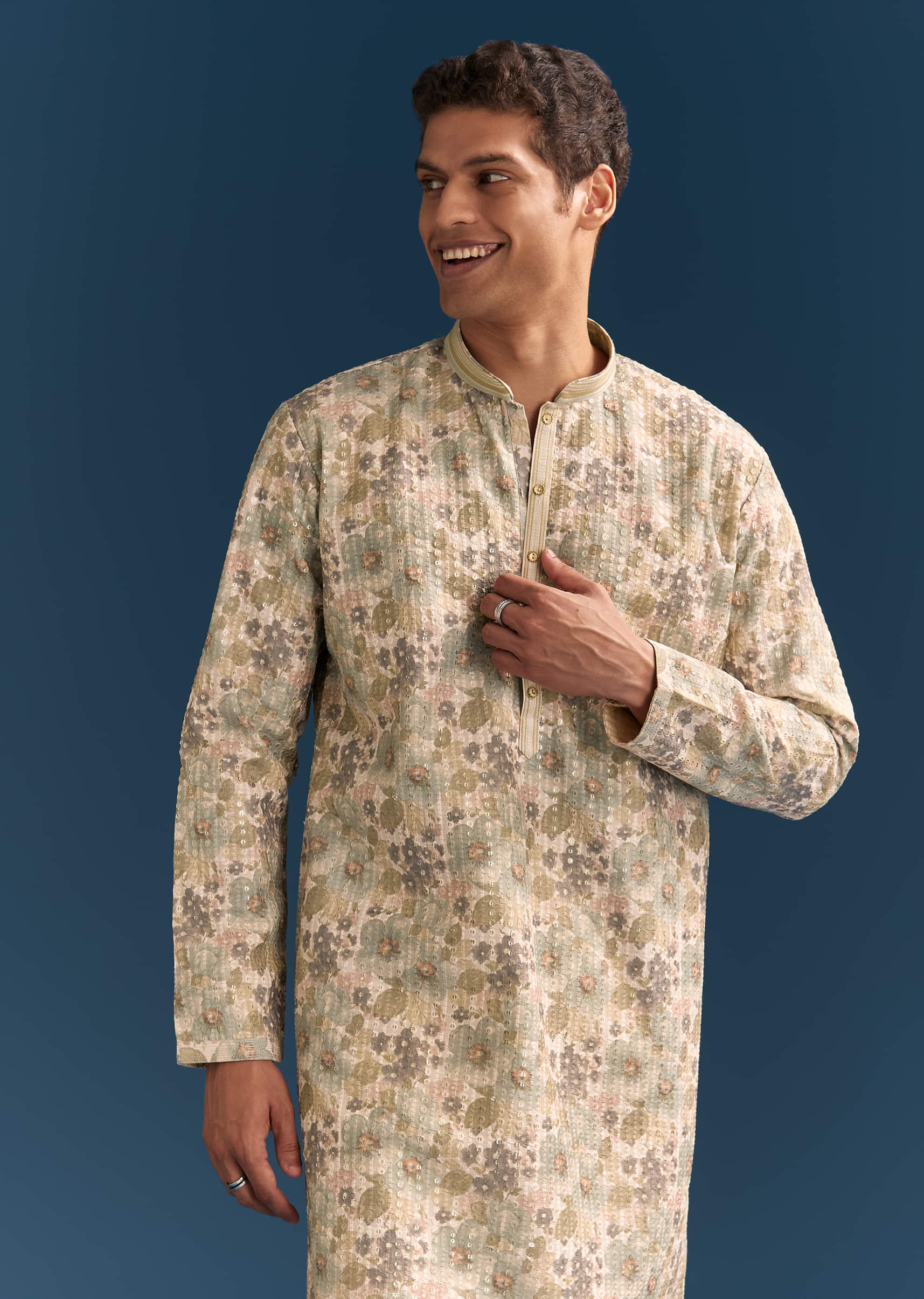 beige-silk-floral-kurta-set-for-men-with-thread-embroidery-sg330078-3.jpg