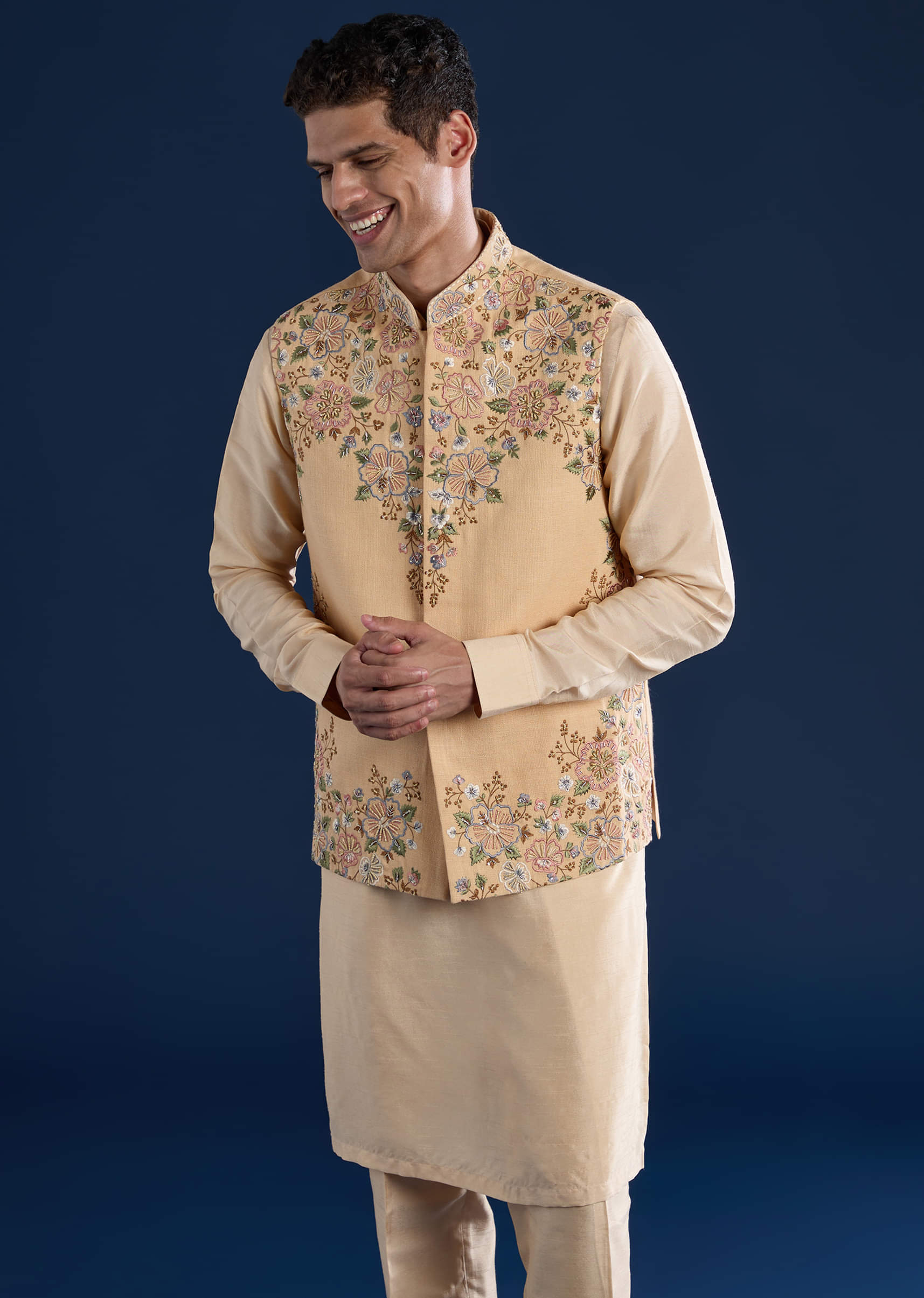 beige-silk-jacket-kurta-set-with-french-knot-sg332948-4.jpg