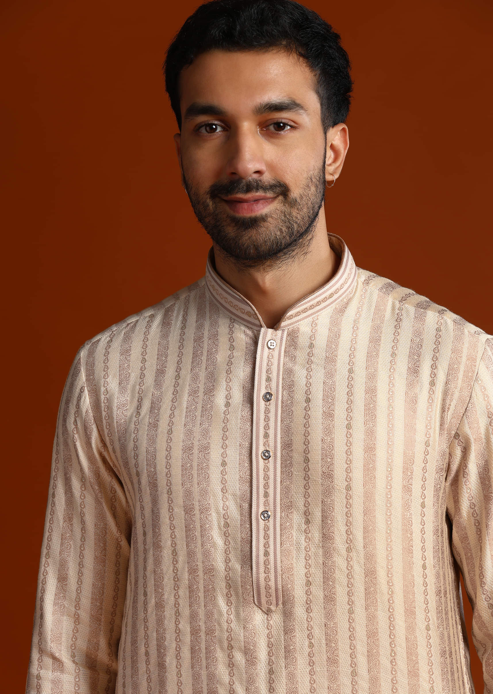 beige-silk-jacquard-kurta-set-for-men-with-printed-stripes-sg321444-2.jpg