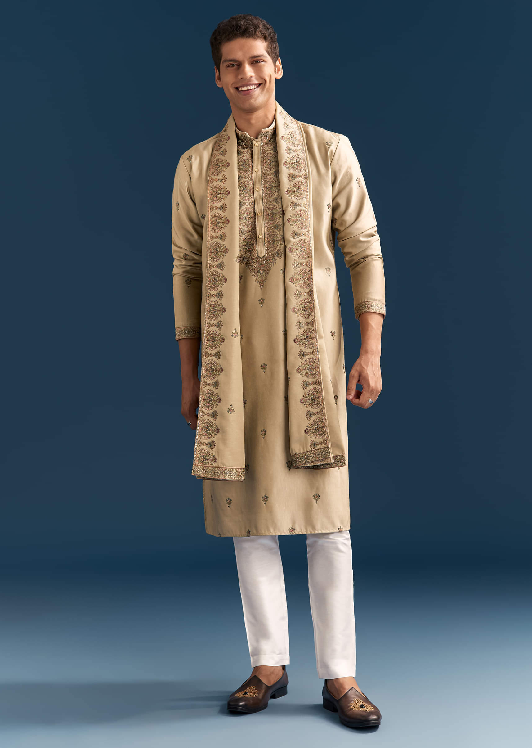 beige-silk-kurta-set-for-men-with-thread-embroidery-sg330070-2.jpg