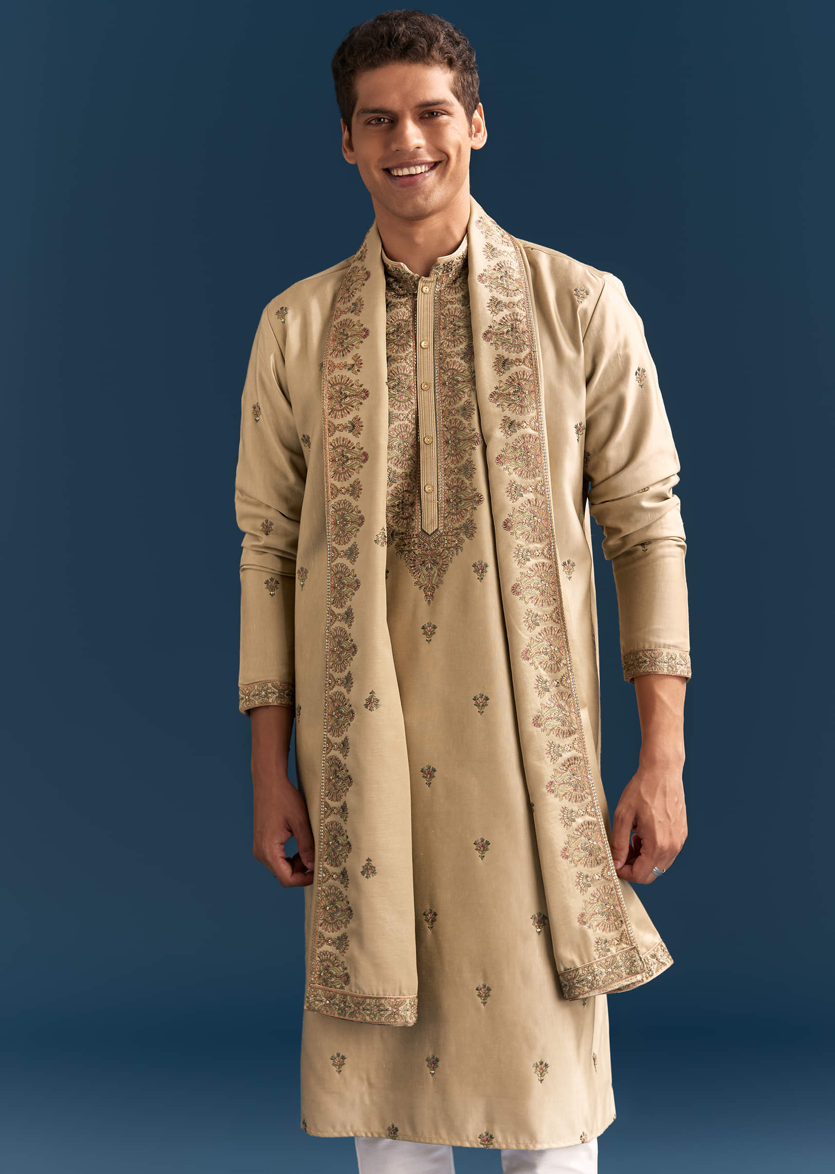 beige-silk-kurta-set-for-men-with-thread-embroidery-sg330070-3.jpg