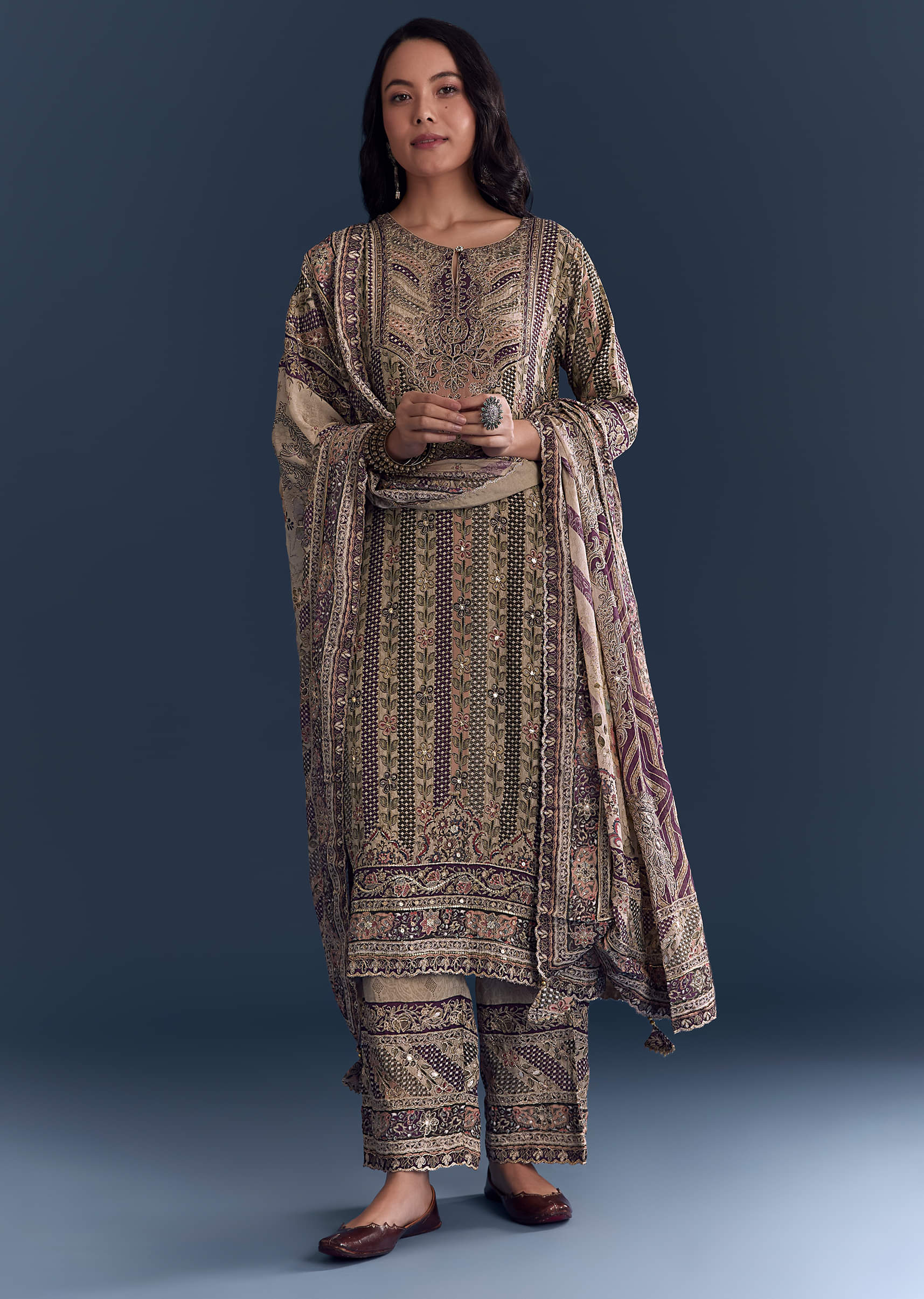 beige-wine-crepe-kurta-set-with-floral-print-sg346300-1.jpg