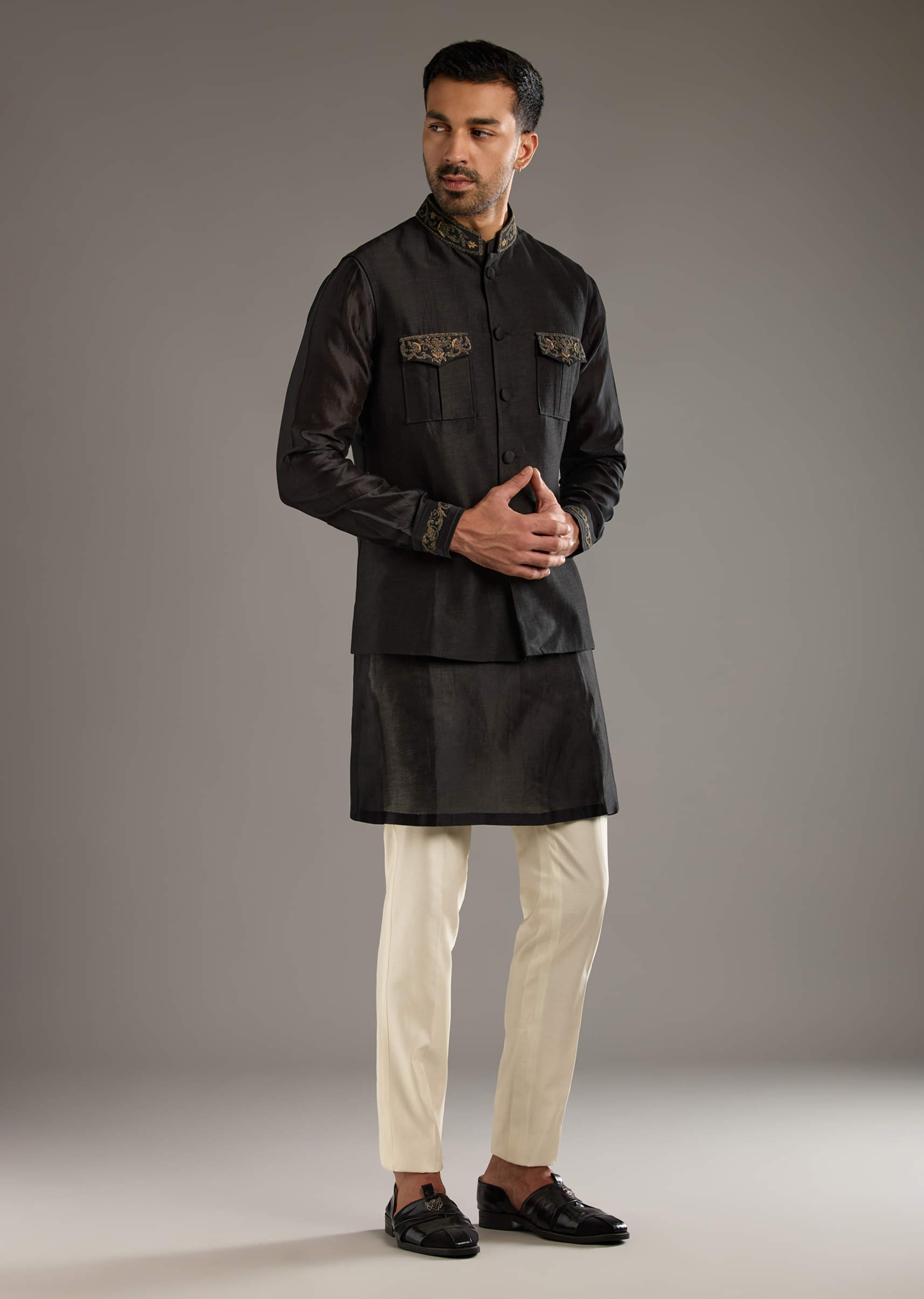 black-chanderi-linen-kurta-jacket-set-for-men-with-dori-work-sg332380-1.jpg