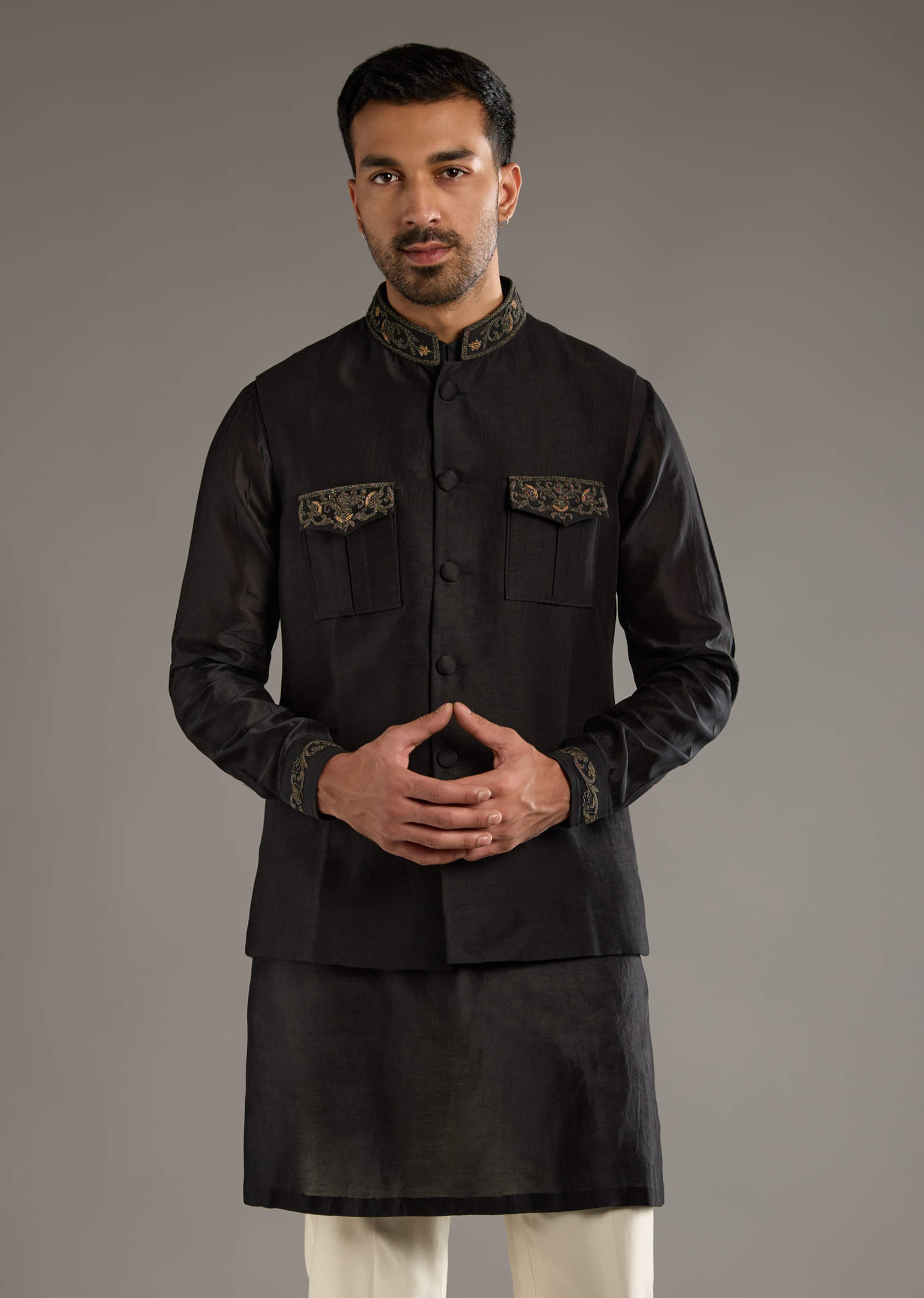 black-chanderi-linen-kurta-jacket-set-for-men-with-dori-work-sg332380-2.jpg
