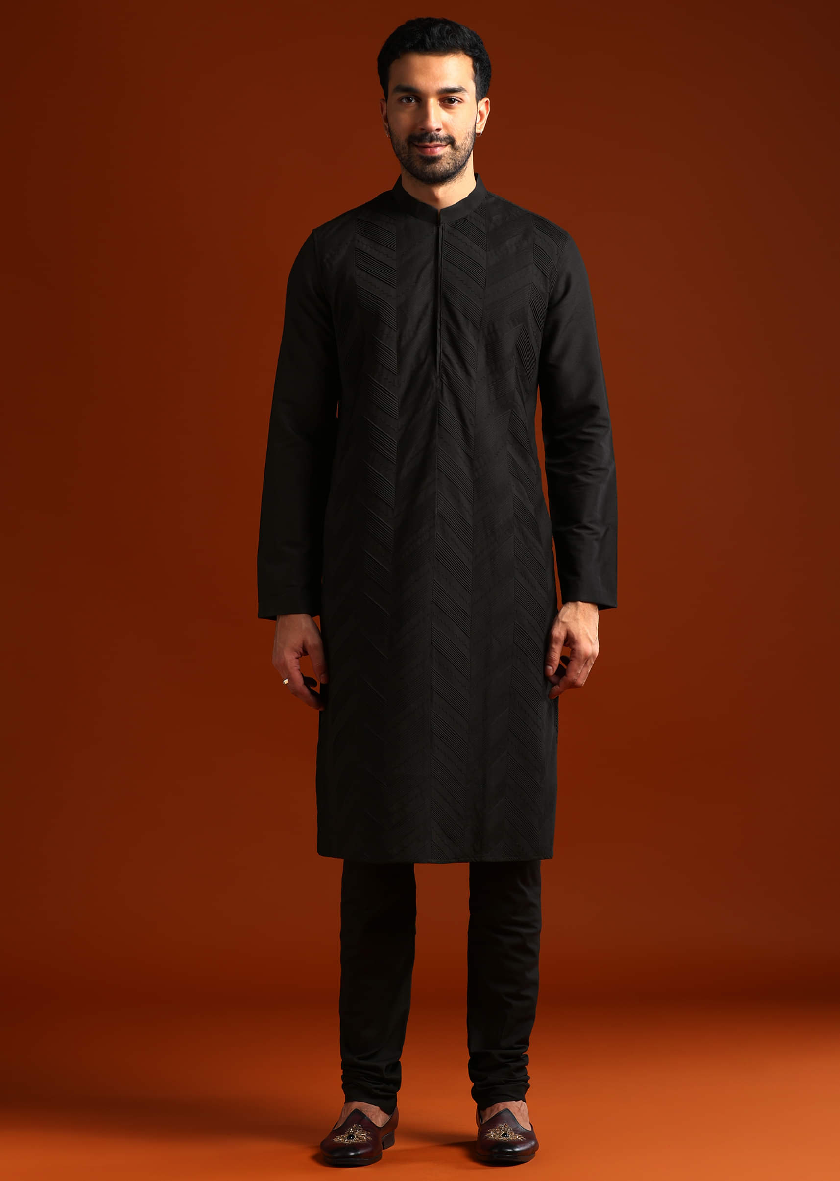black-kurta-set-for-men-with-pintucks-sg328935-2.jpg