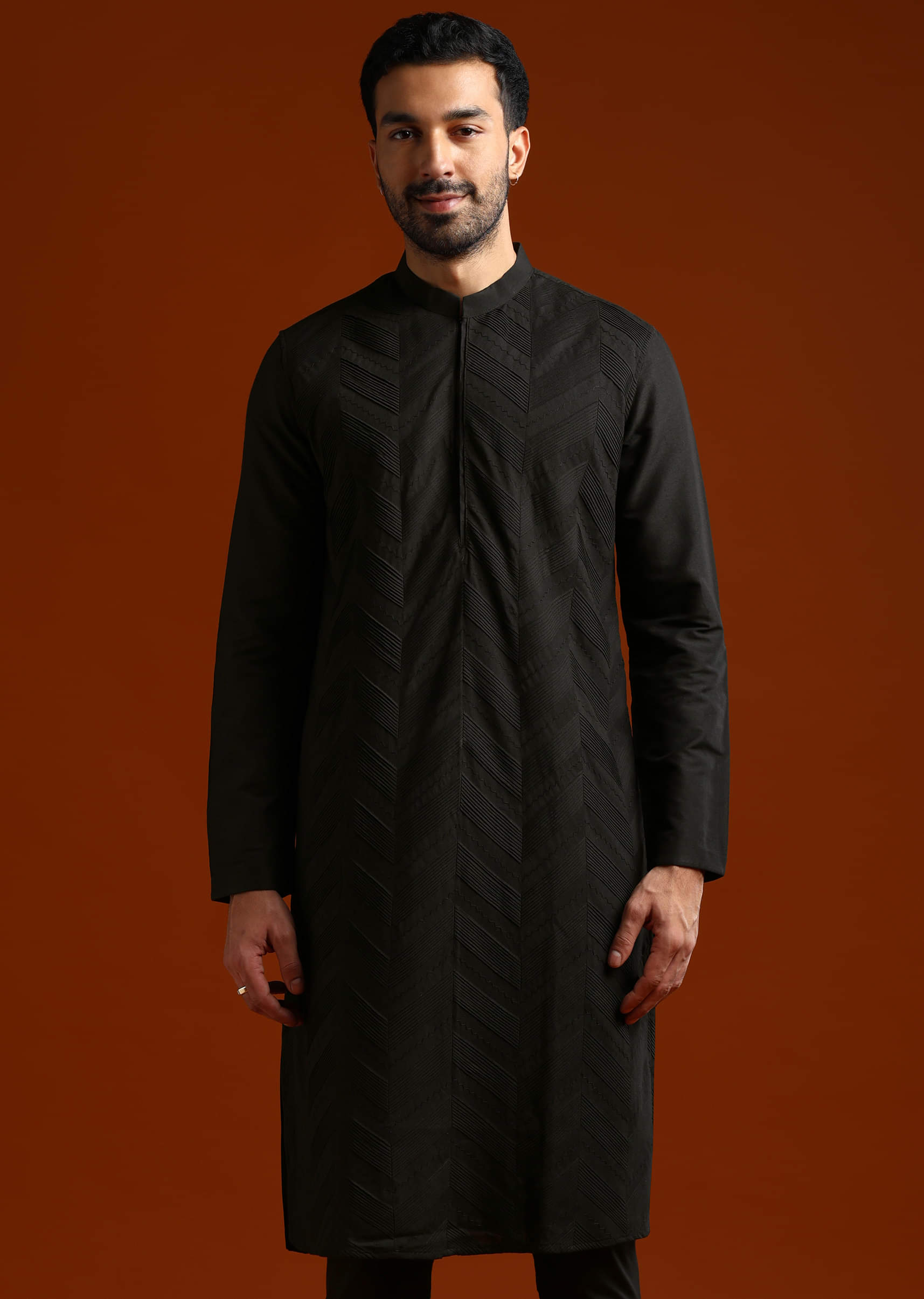 black-kurta-set-for-men-with-pintucks-sg328935-3.jpg