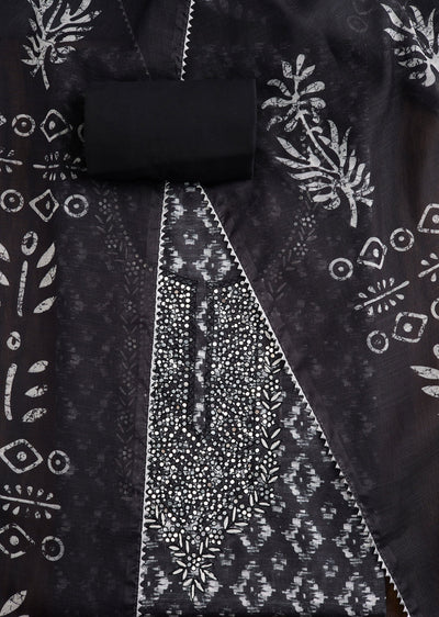 Black Linen Suit Set