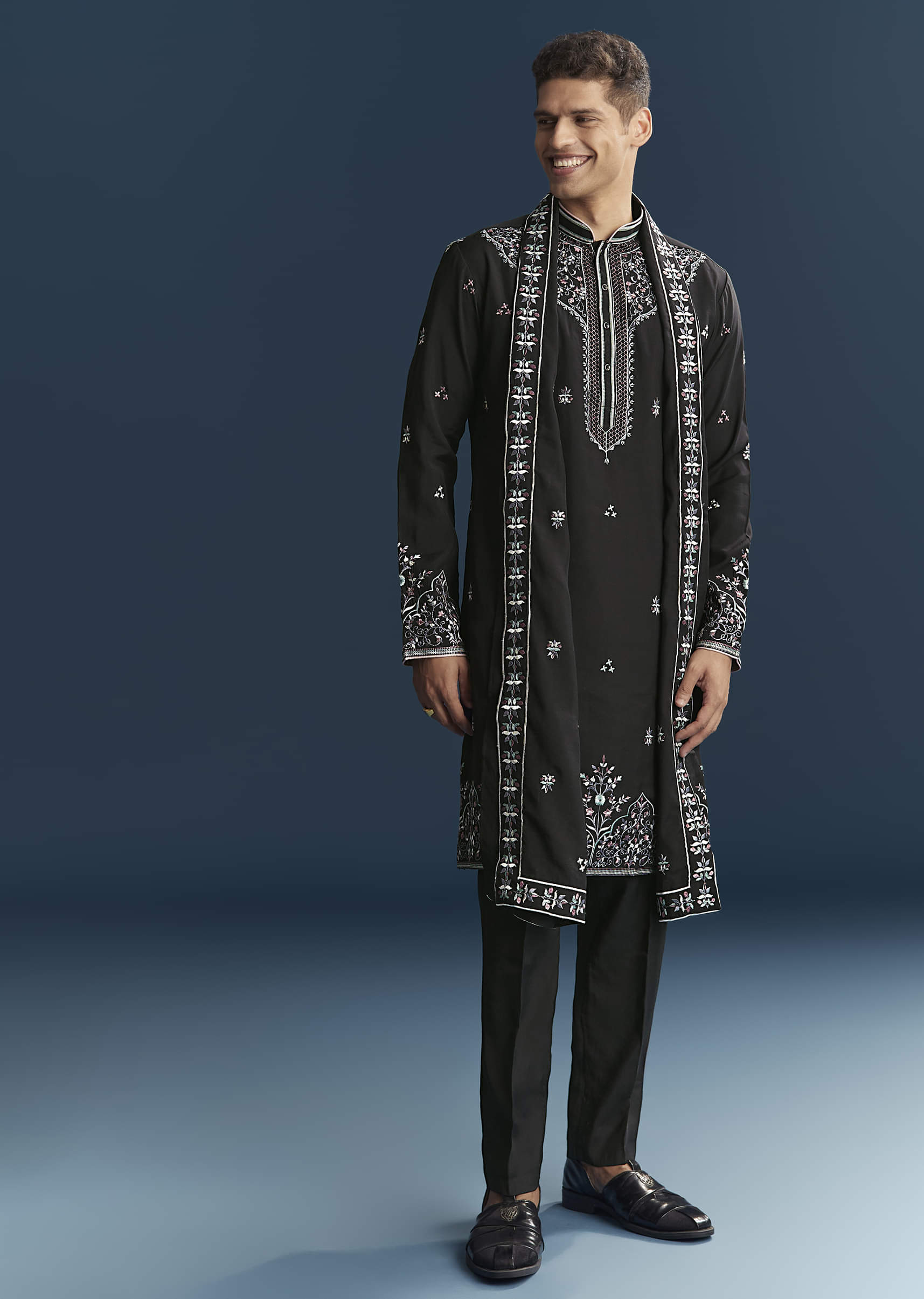 black-silk-kurta-set-for-men-with-floral-and-geometric-embroidery-sg321876-1.jpg