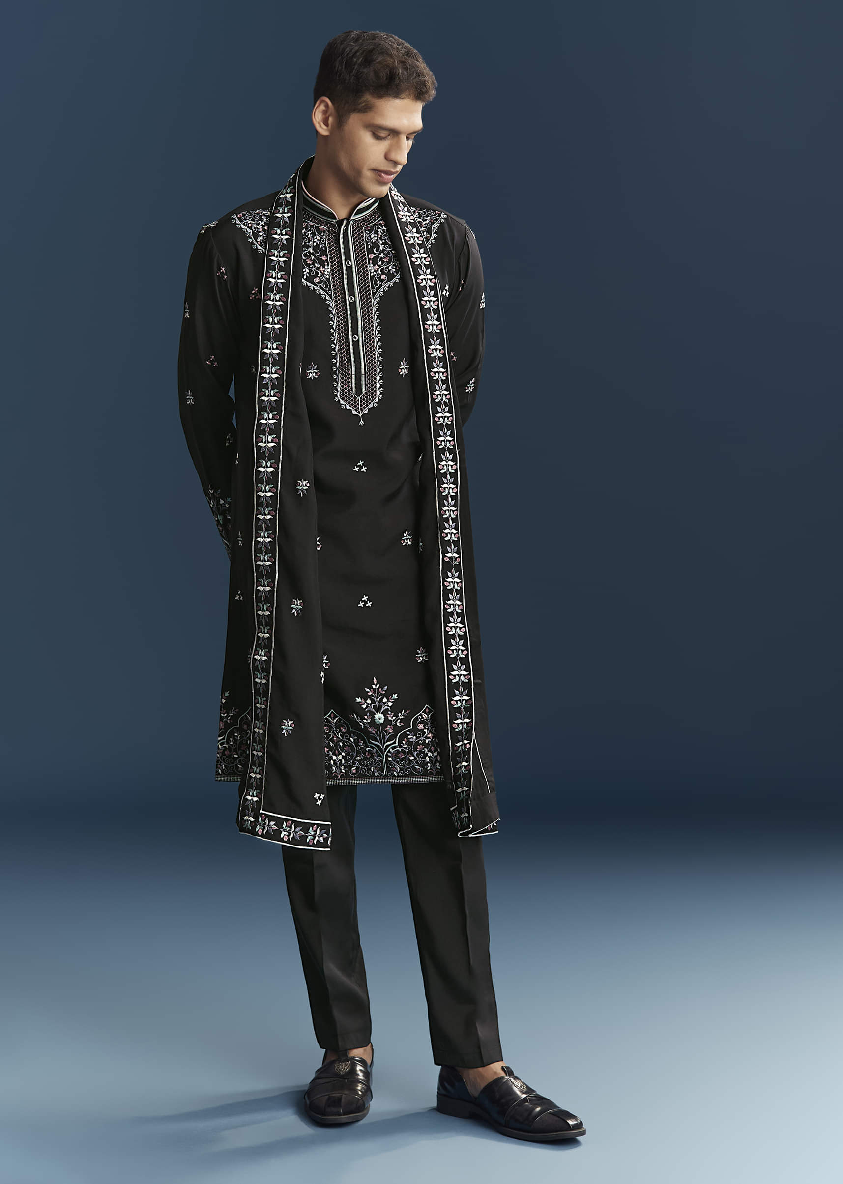 black-silk-kurta-set-for-men-with-floral-and-geometric-embroidery-sg321876-3.jpg