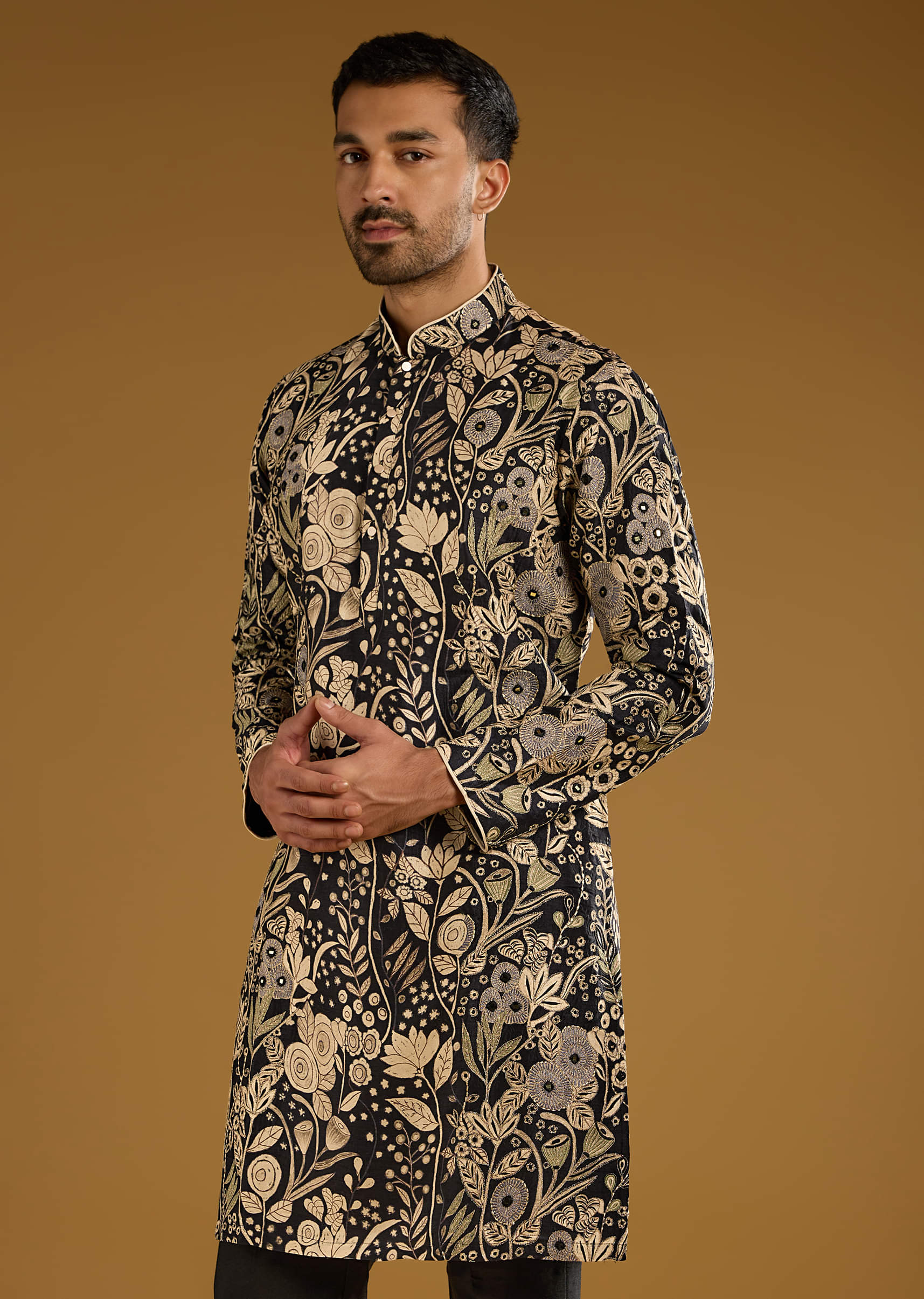 black-silk-kurta-set-for-men-with-mirror-work-sg335516-4.jpg