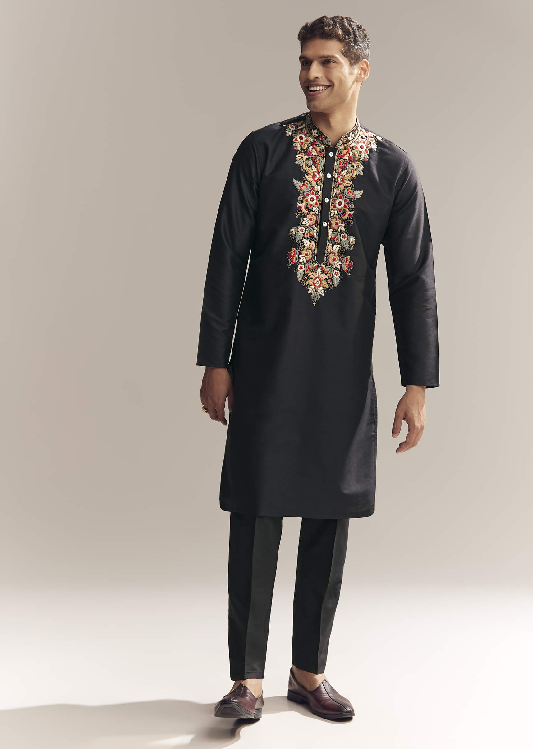 black-silk-kurta-set-for-men-with-multi-colour-resham-embroidery-sg326064-3.jpg