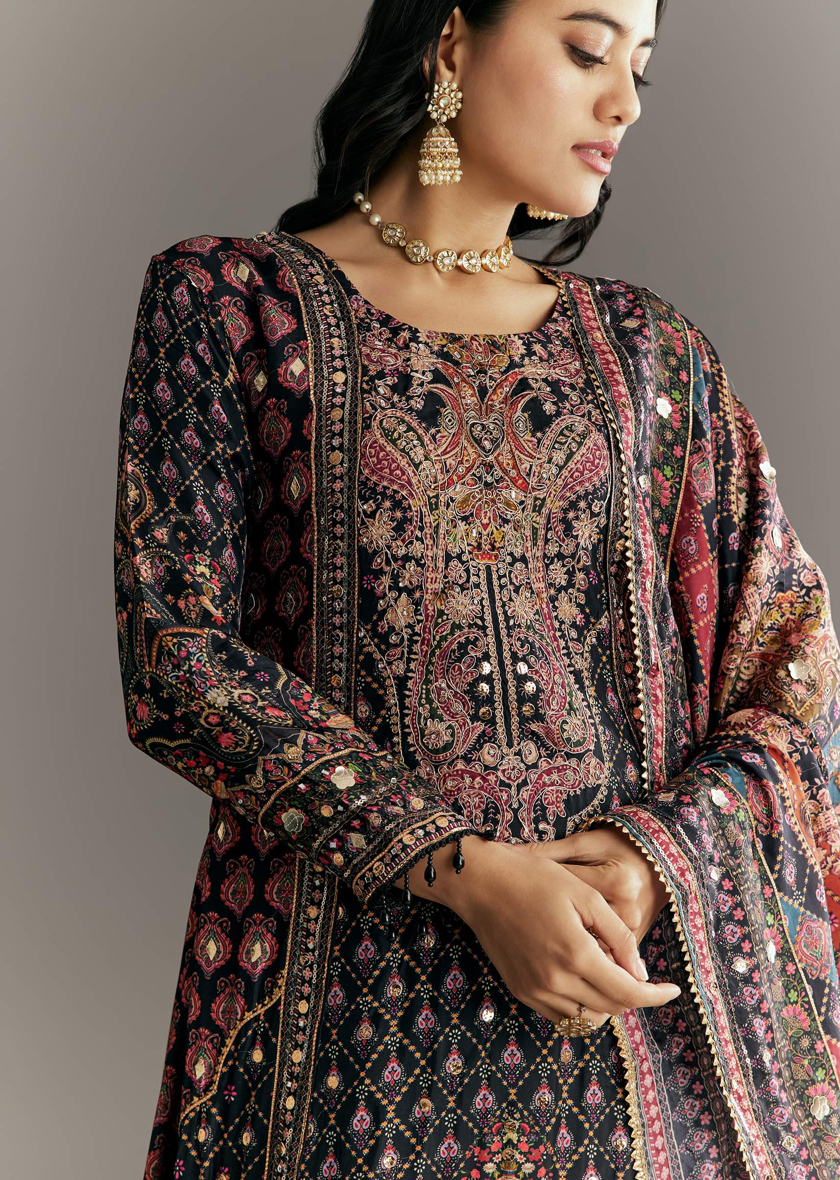 black-tabby-silk-zari-embroidered-kurta-palazzo-with-printed-dupatta-sg312506-2.jpg