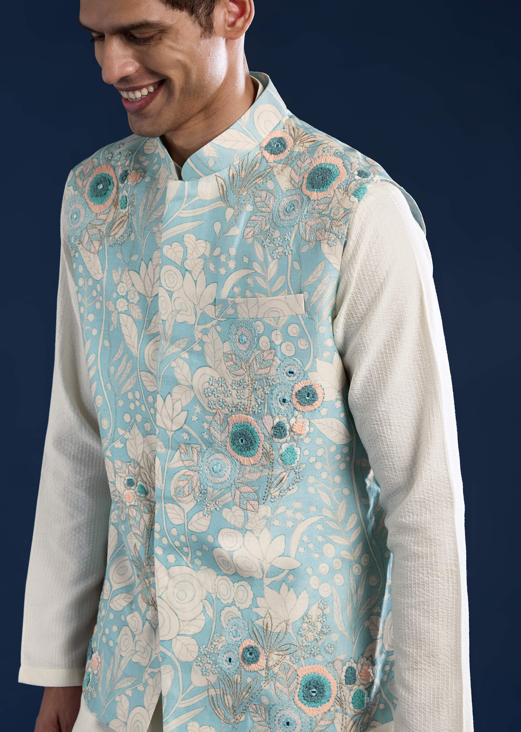 blue-floral-print-silk-jacket-kurta-set-sg335292-2.jpg