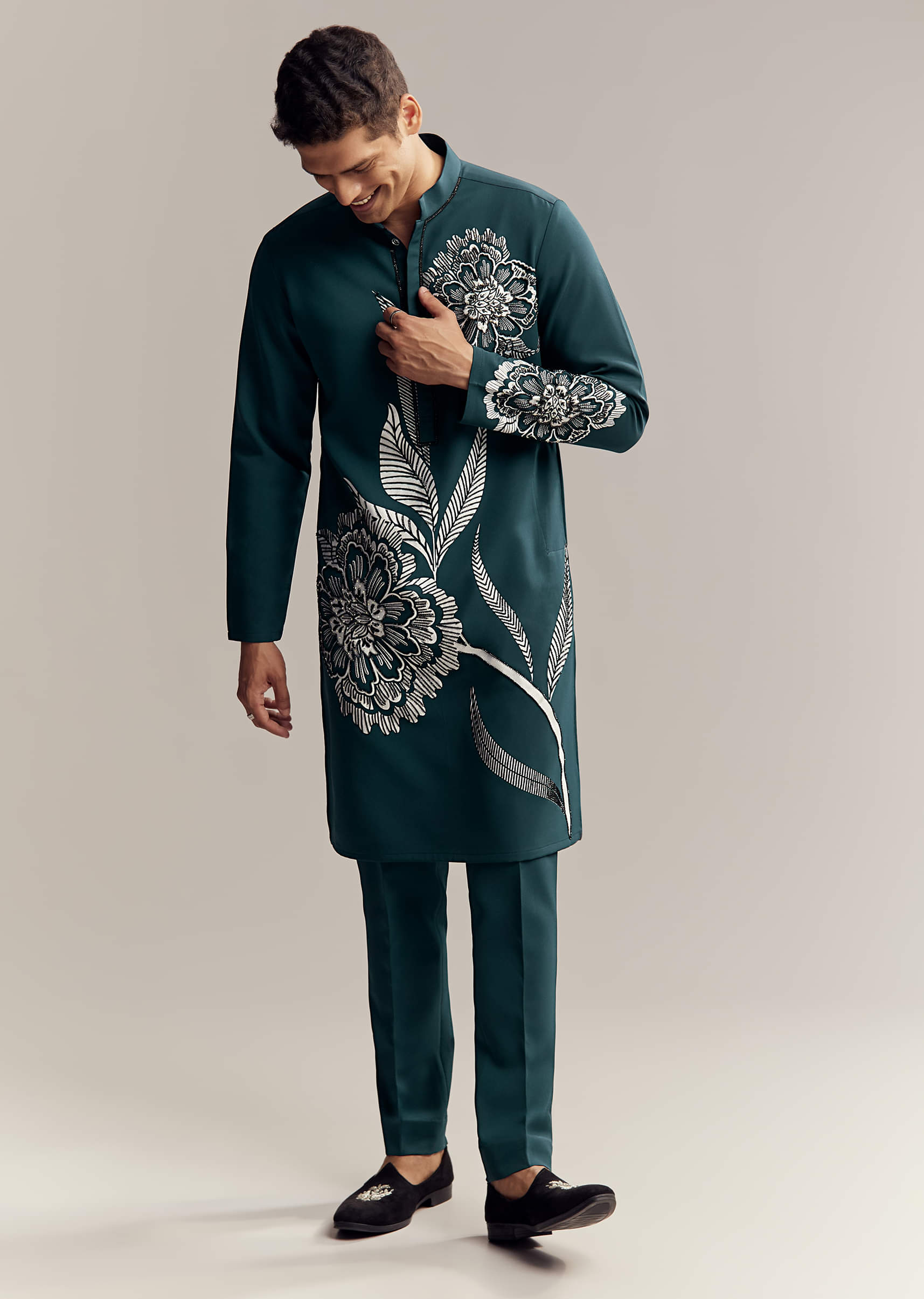 blue-kurta-set-for-men-with-floral-print-and-beads-work-on-suiting-fabric-sg350168-3.jpg