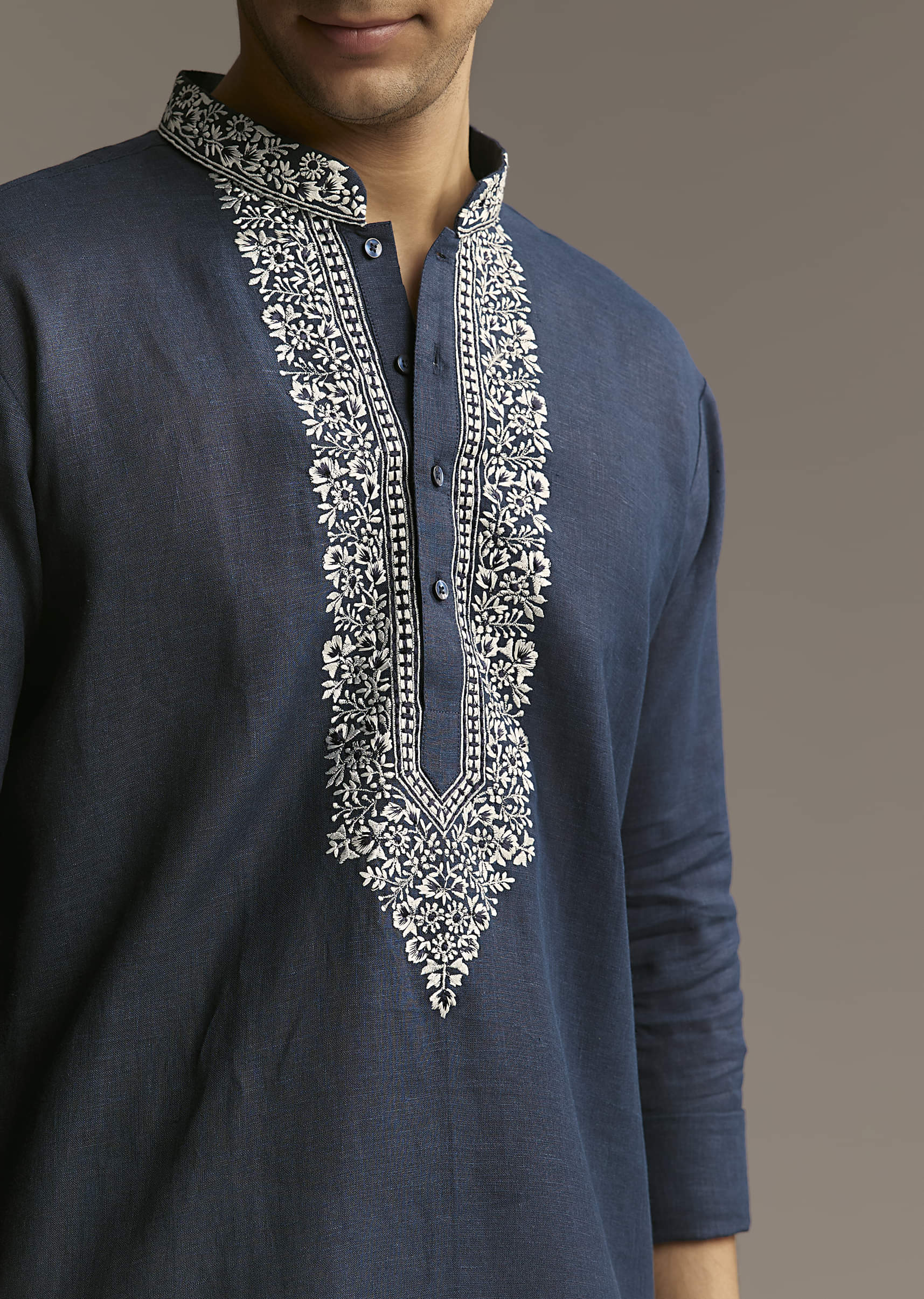blue-linen-kurta-set-for-men-with-thread-and-resham-embroidery-sg321716-2.jpg