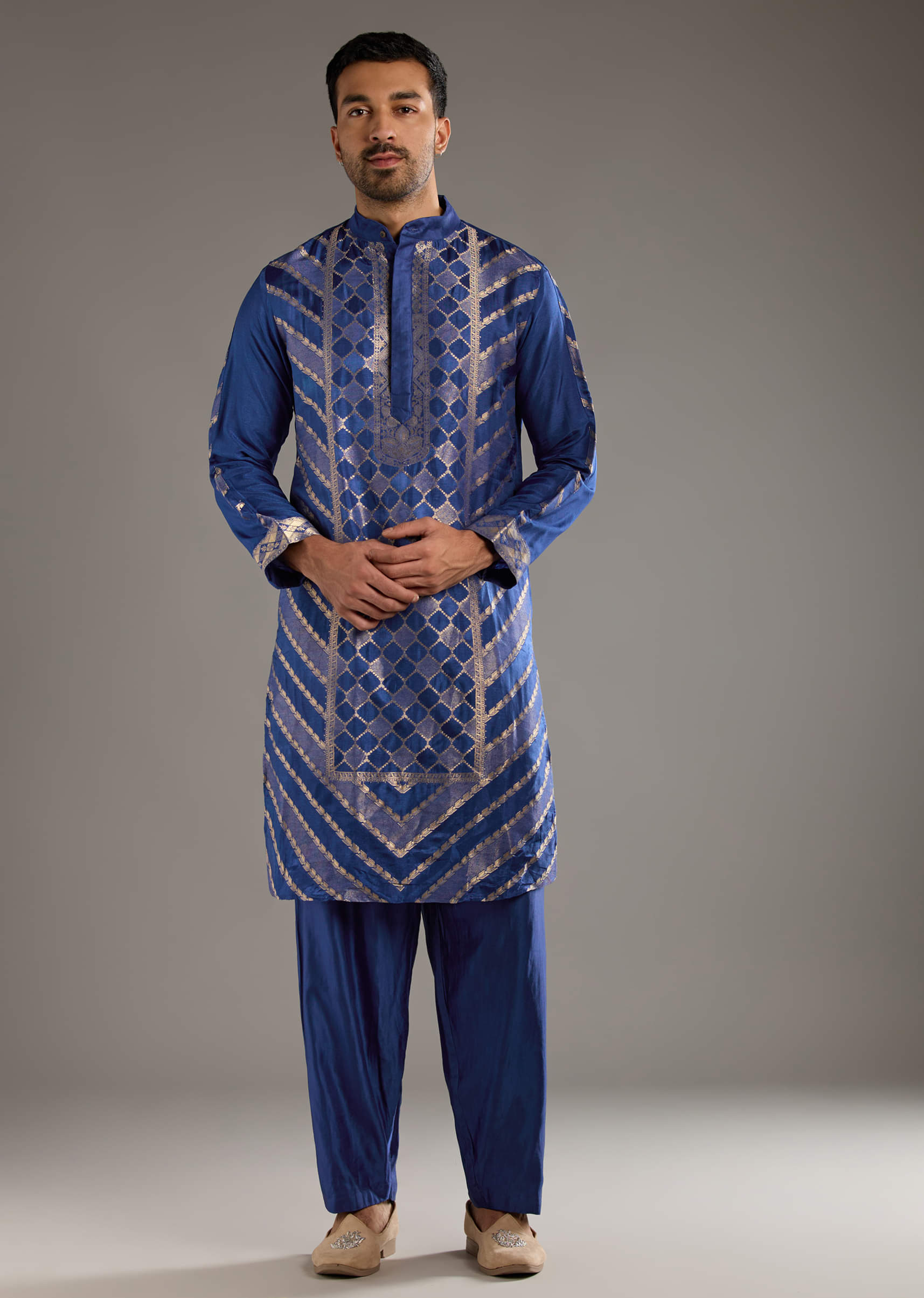blue-silk-kurta-set-for-men-with-handwoven-jacquard-work-sg359380-3.jpg