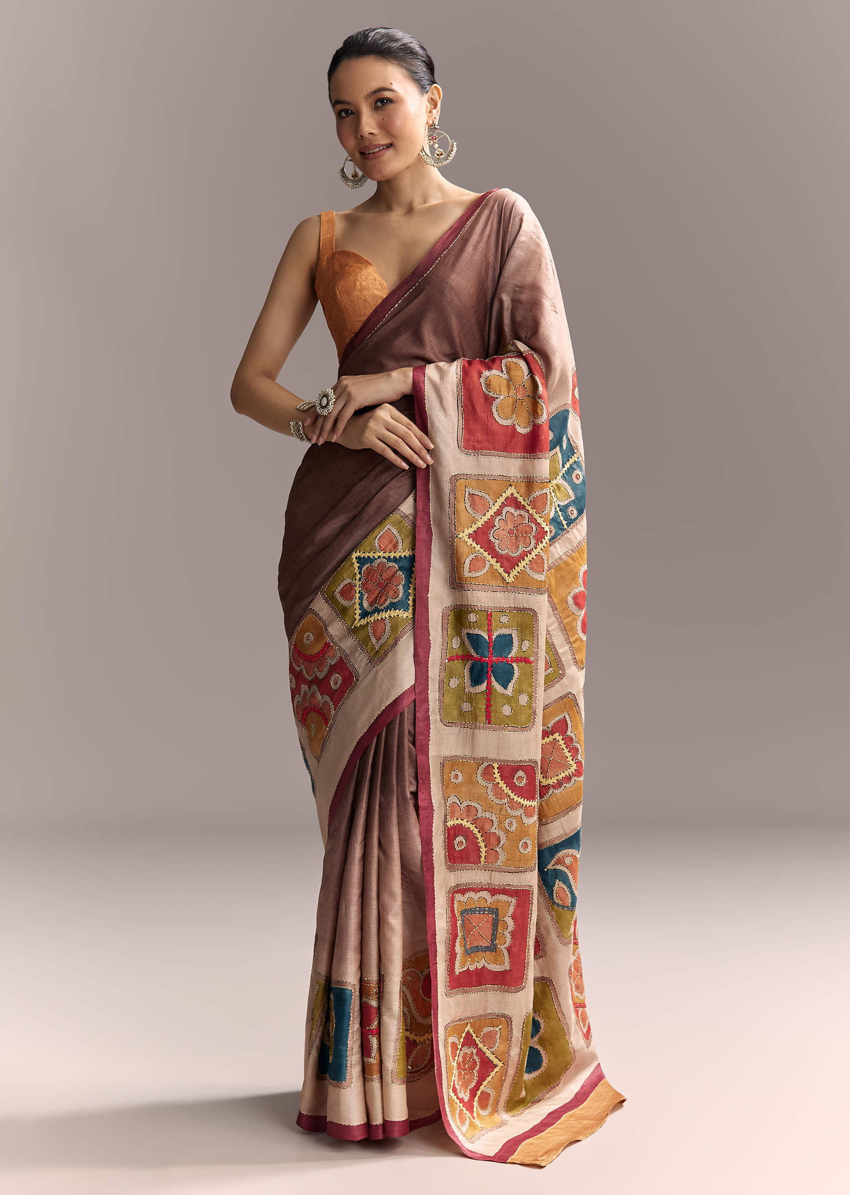 brown-cotton-hand-painted-saree-with-contrast-border-sg317792-3.jpg