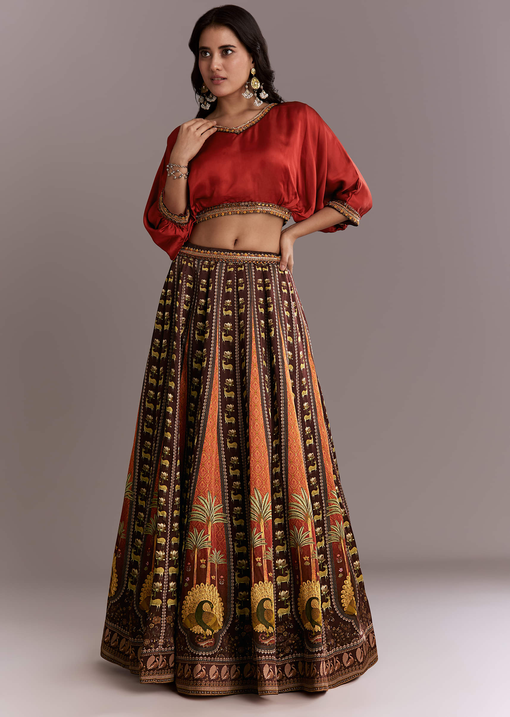 brown-crepe-crop-top-and-printed-skirt-set-sg354668-4.jpg