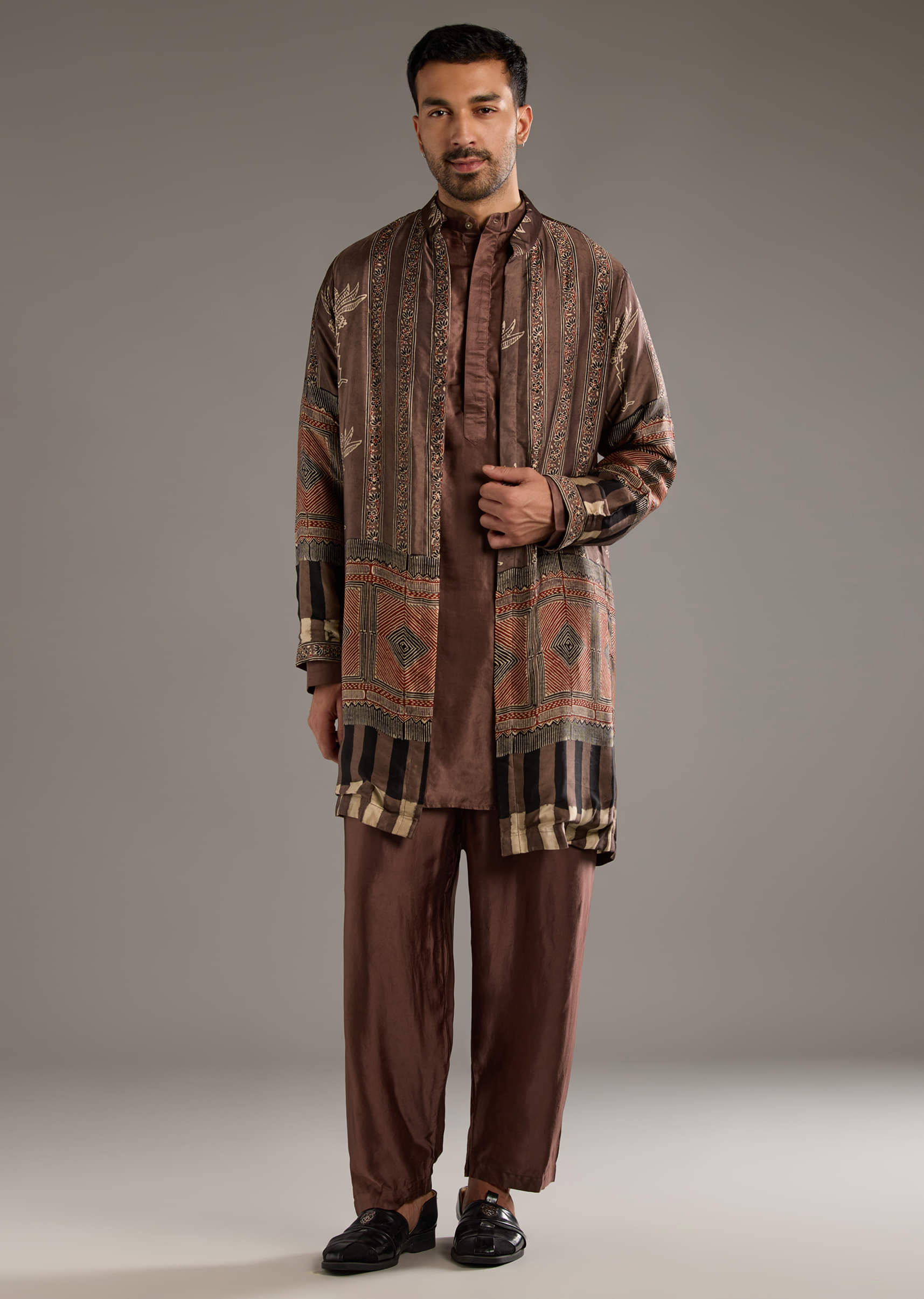 brown-modal-linen-kurta-jacket-set-for-men-with-hand-block-ajrakh-print-sg359326-1.jpg