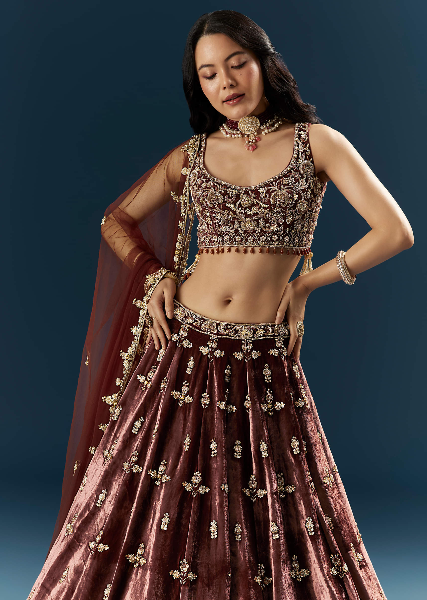 brown-velvet-bridal-lehenga-with-rose-gold-embroidery-sg337774-3.jpg