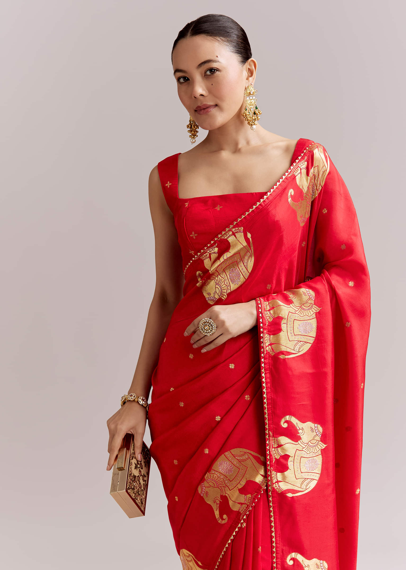 crimson-red-chinon-woven-saree-with-elephant-motifs-sg351918-5.jpg