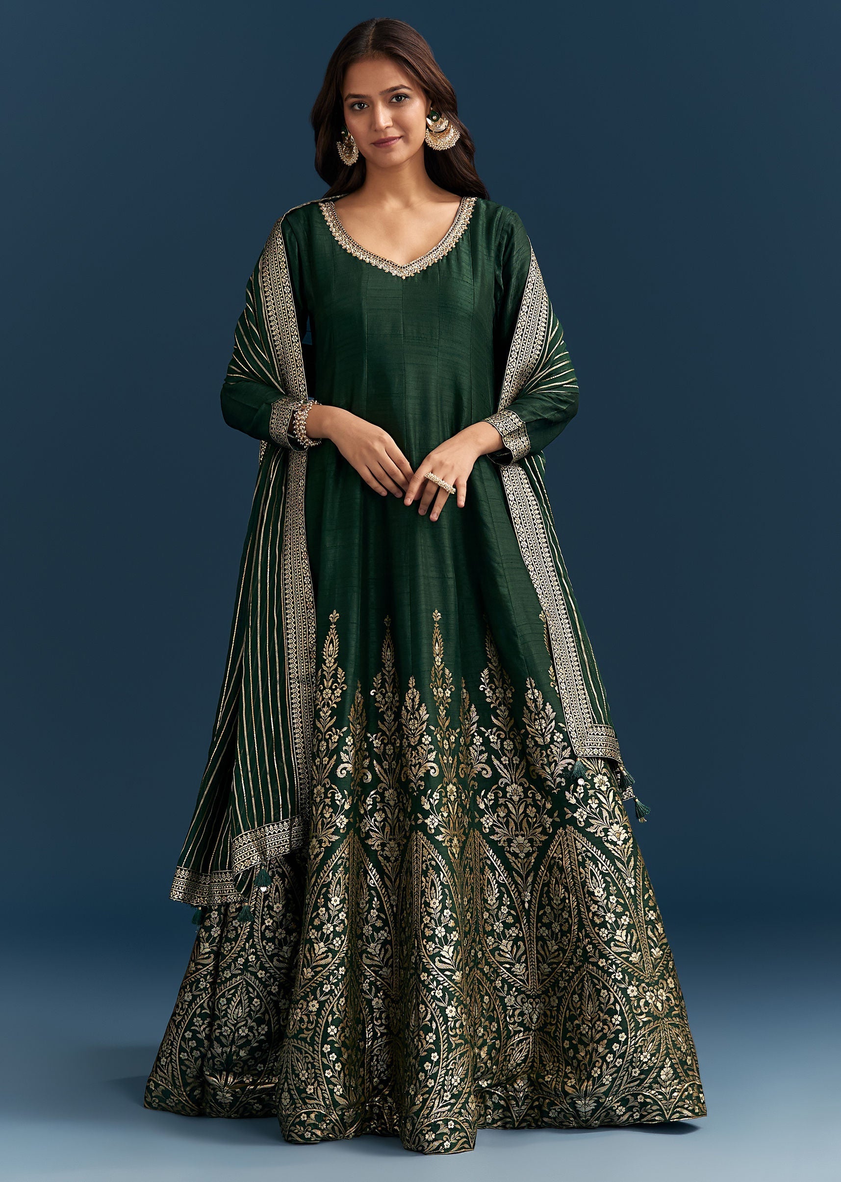 dark-green-jacquard-silk-anarkali-suit-with-festive-jacket-overlay-sg329620-1.jpg