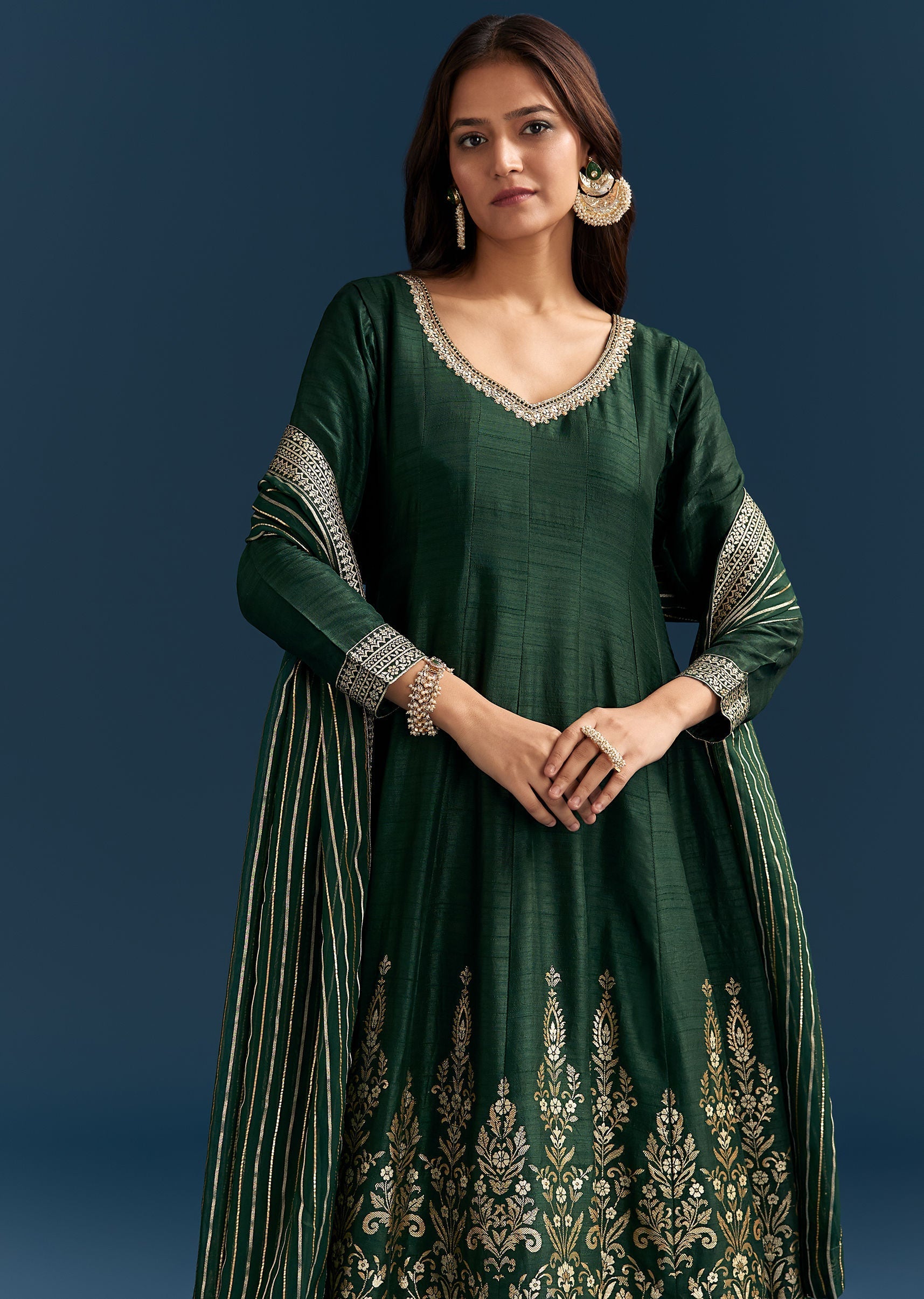 dark-green-jacquard-silk-anarkali-suit-with-festive-jacket-overlay-sg329620-4.jpg
